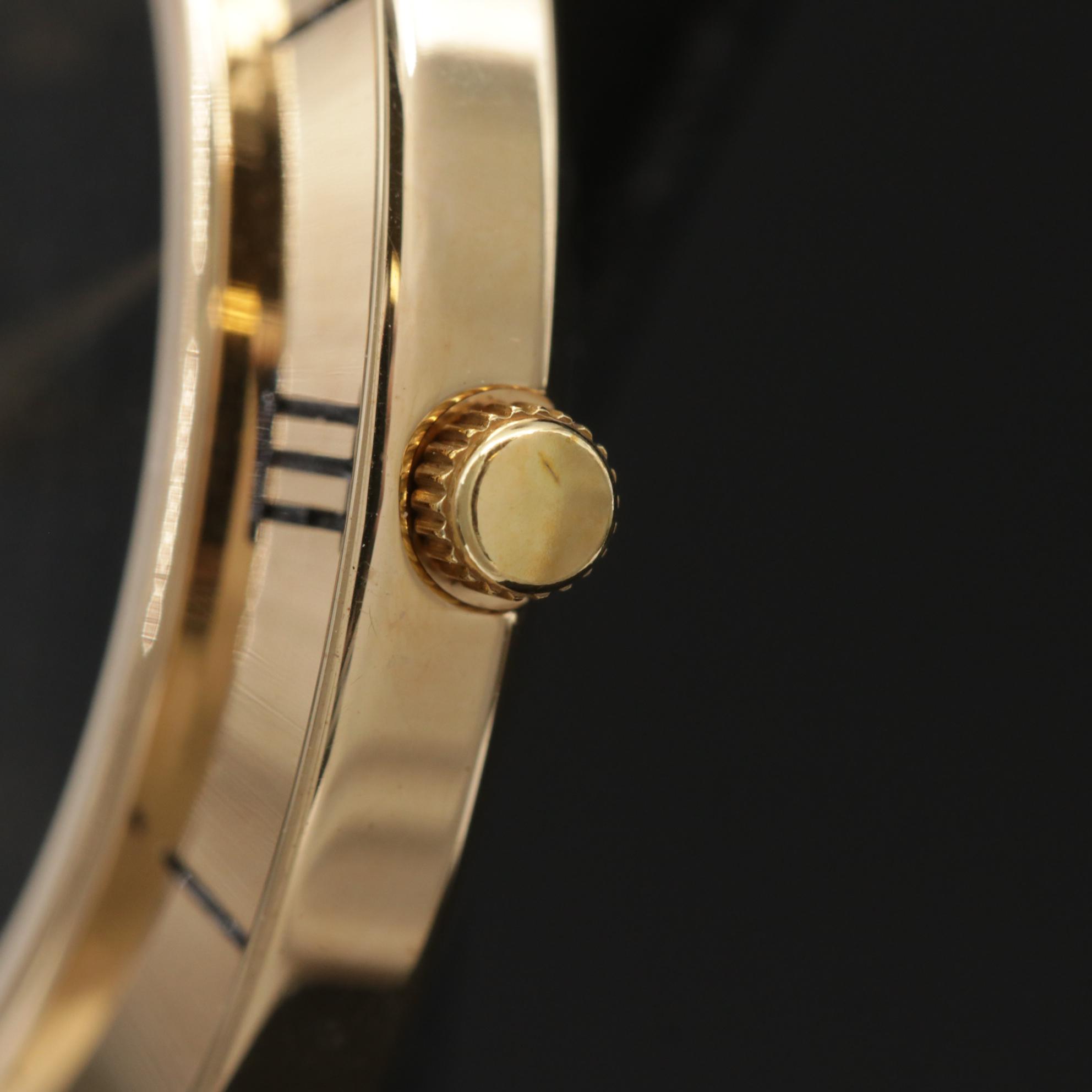 Bulova Accutron "Time N' Ice" Gold Tone and Diamond Quartz Watch