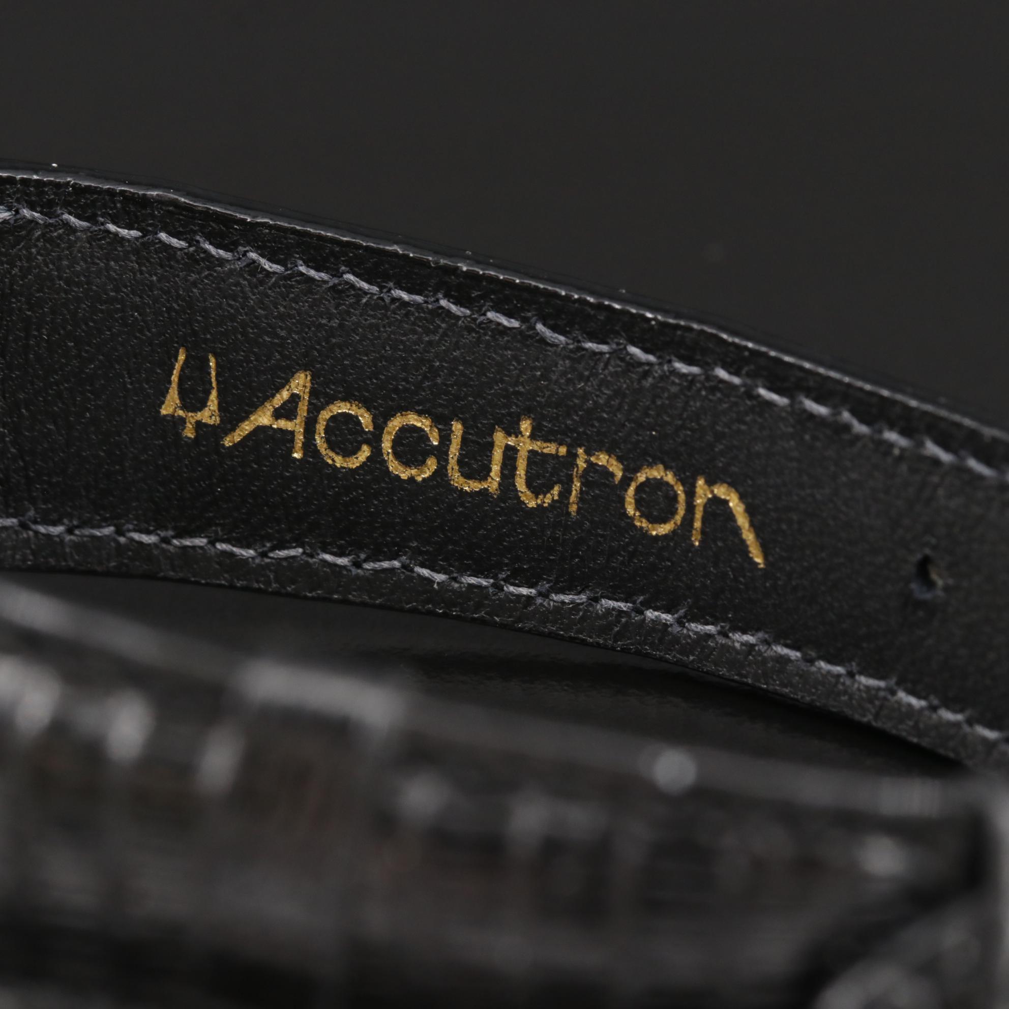 Bulova Accutron "Time N' Ice" Gold Tone and Diamond Quartz Watch