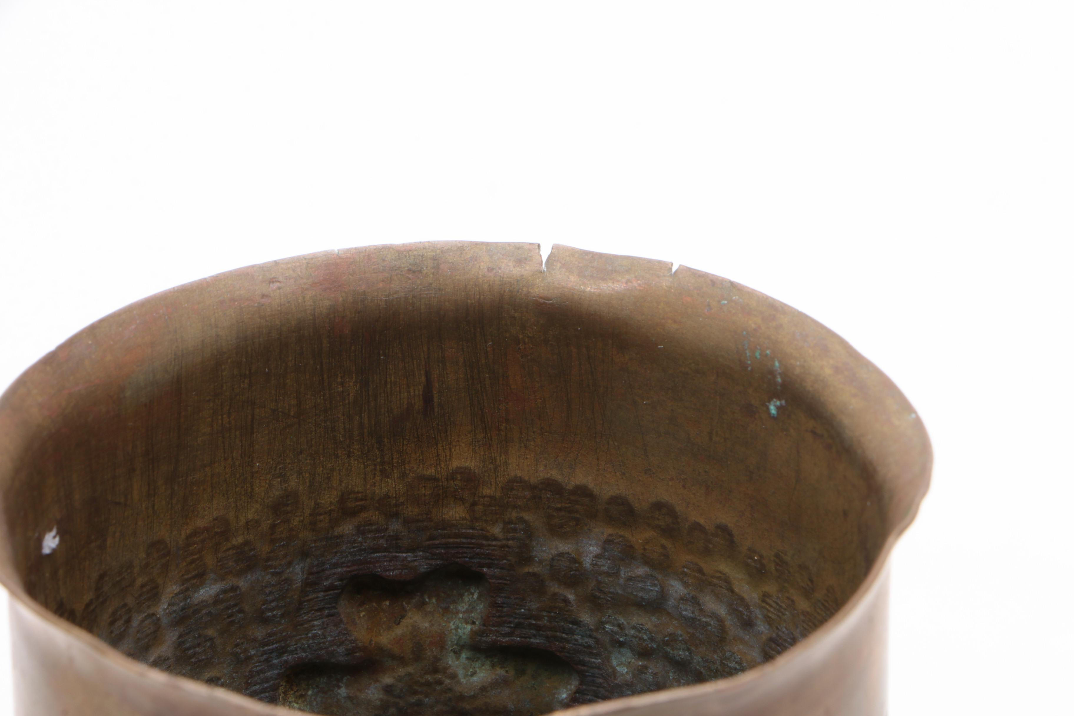 Trench Art Embossed WW1 Artillery Shell