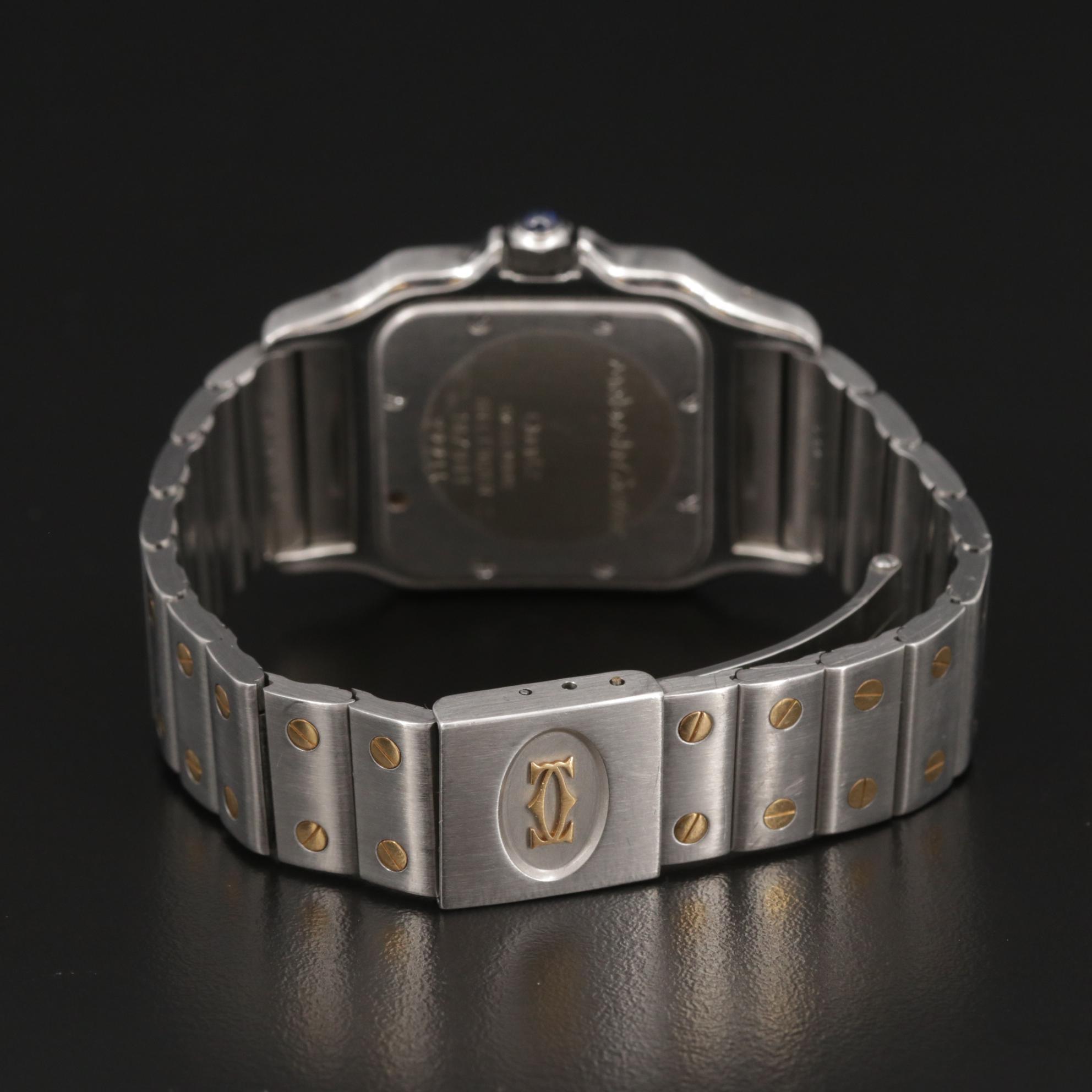 Cartier Santos 18K Gold and Stainless Steel Quartz Watch