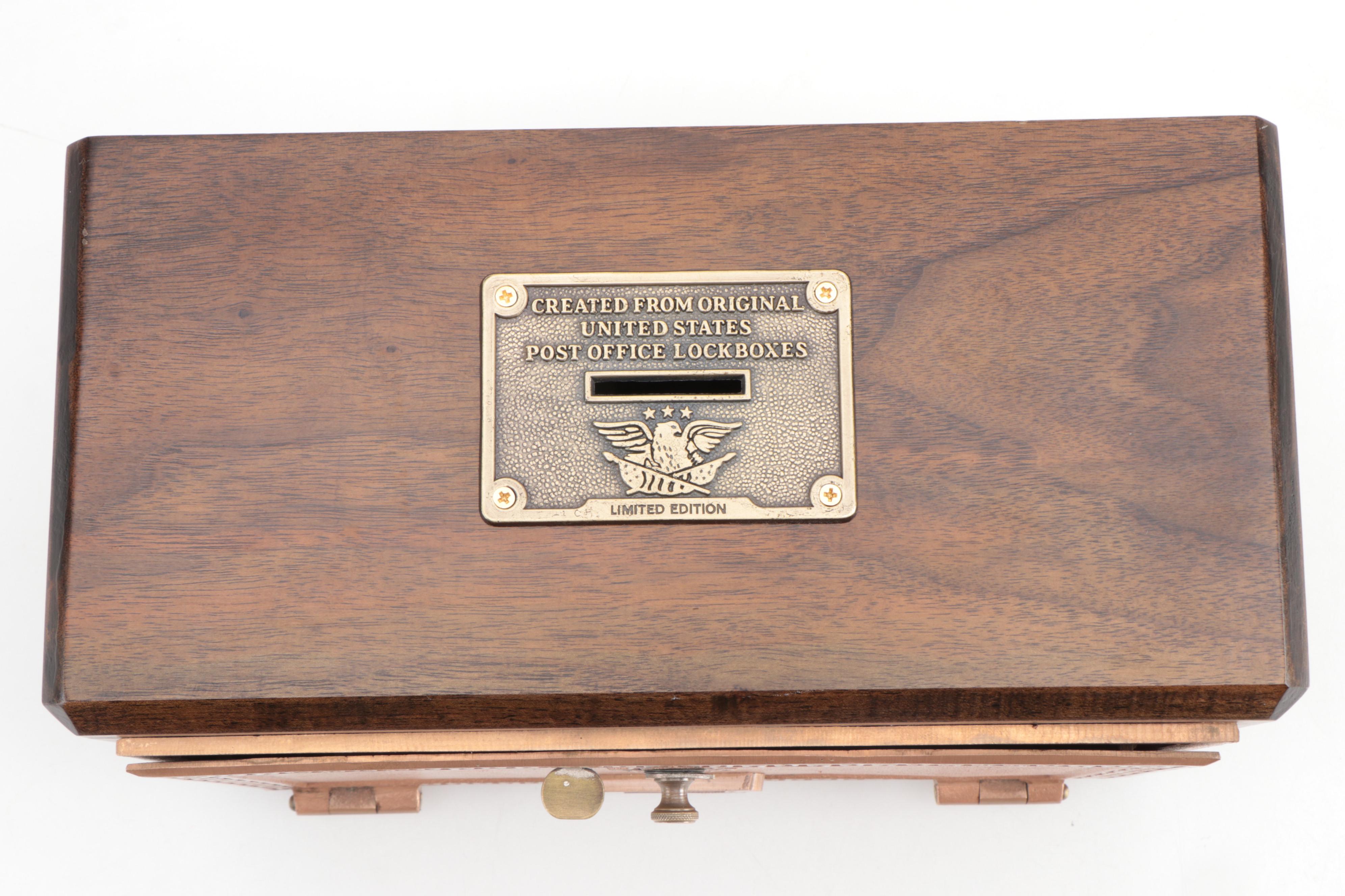 Limited Edition US Post Office Converted Lockbox Bank, Early 20th Century