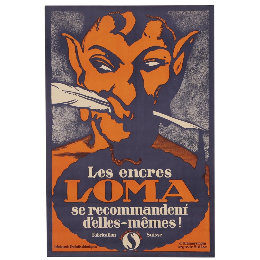 Advertising Poster "Les Encres Loma", 1928