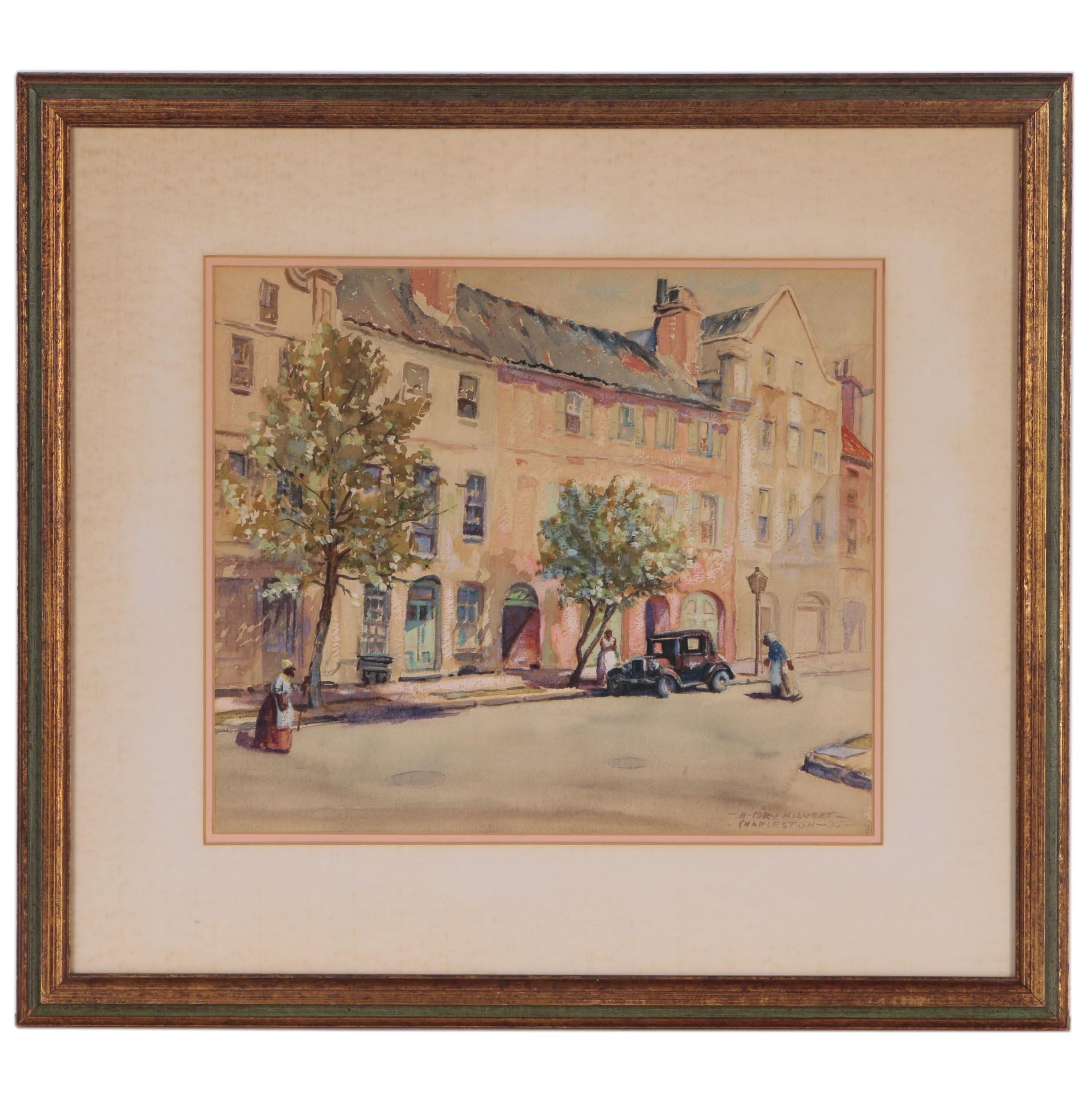 Benjamin Sayre Cory Kilvert Watercolor Painting "Charleston" 1935