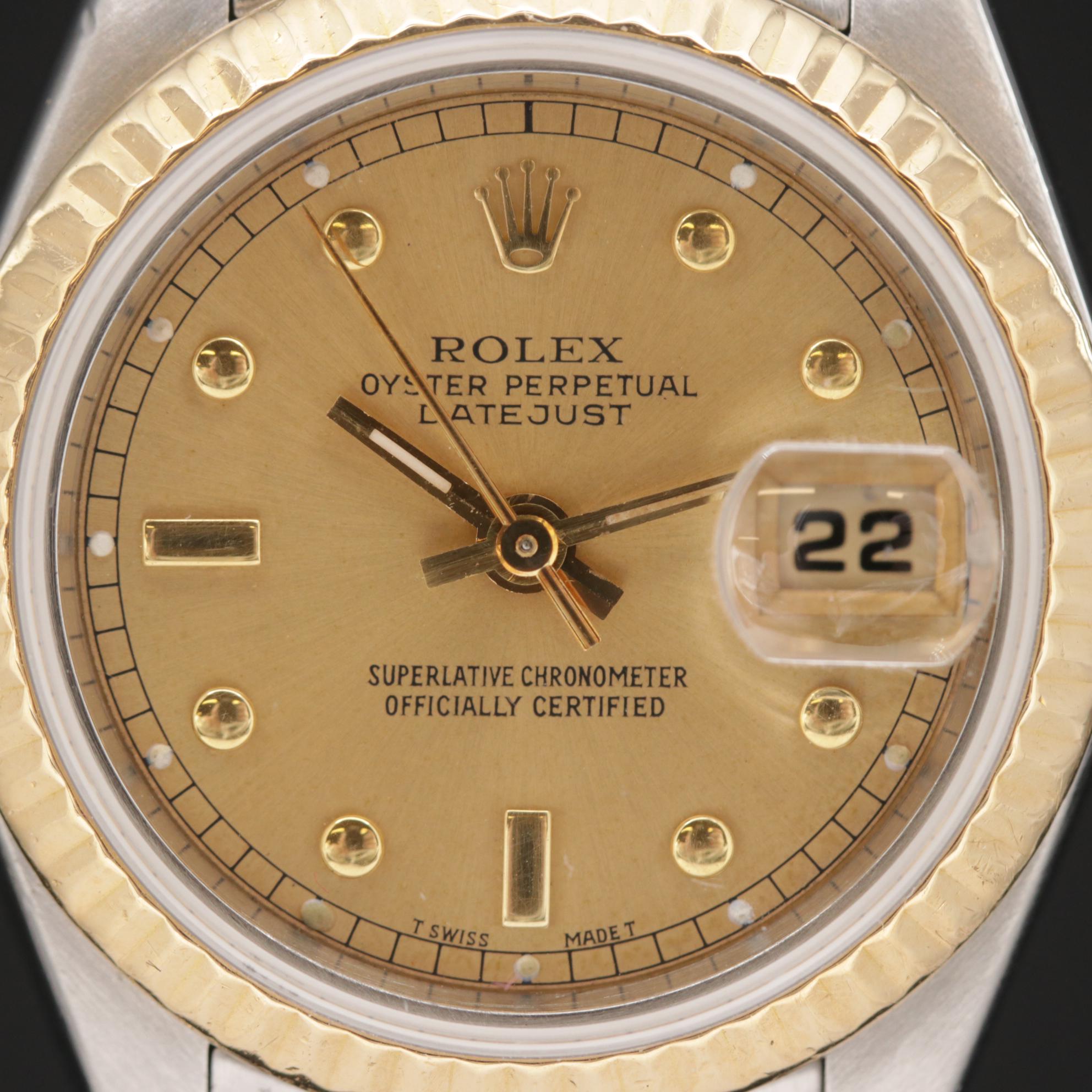 1987 Rolex Datejust 18K Gold and Stainless Steel Automatic Watch