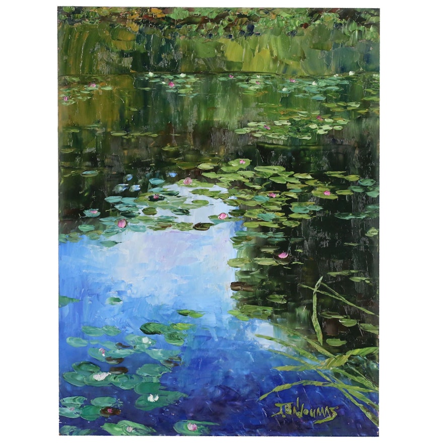 James Baldoumas Oil Painting "Lily Pond"