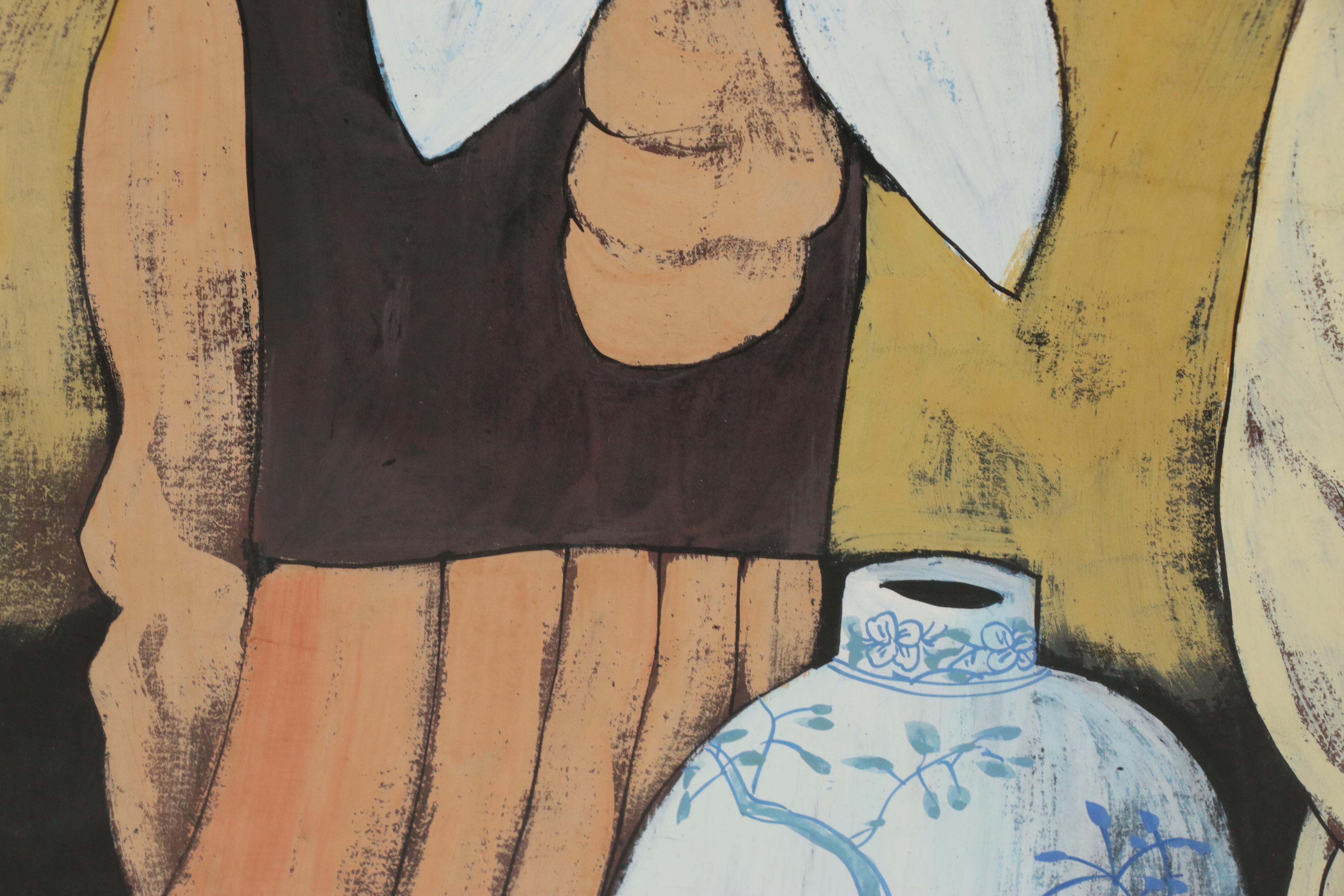 Chinese Goauche Painting in the Style of Hu Yongkai