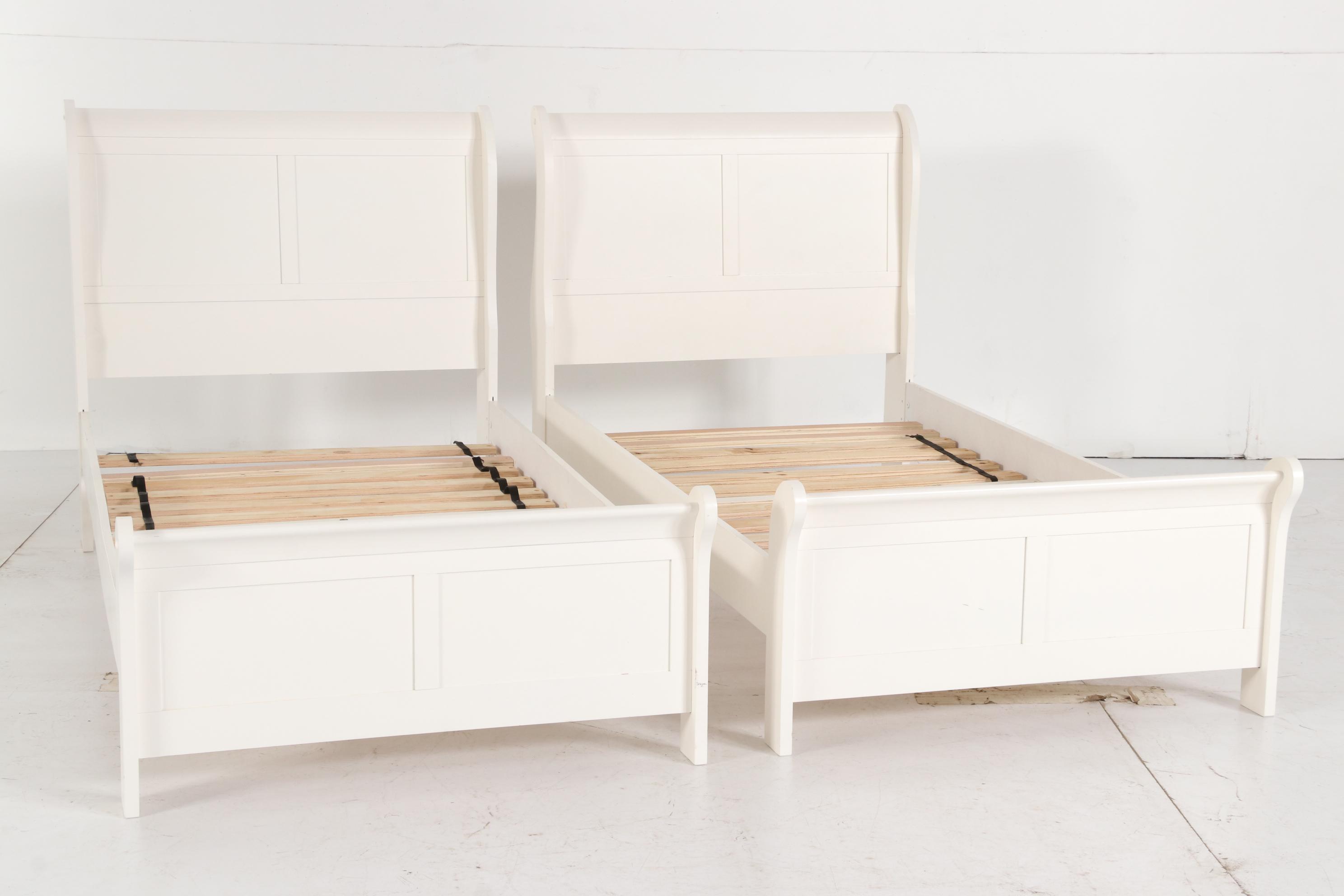 Signature Design for Ashley Furniture White-Painted Twin Sized Bed Frames