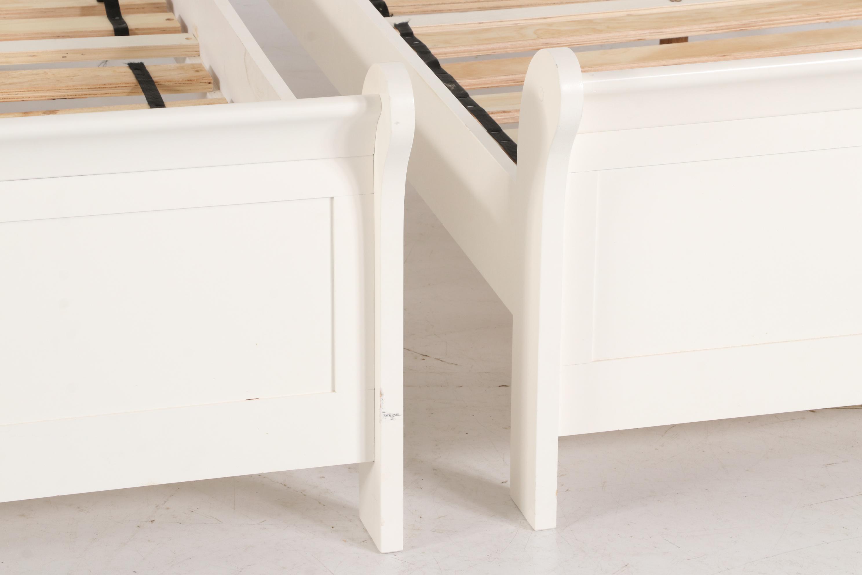 Signature Design for Ashley Furniture White-Painted Twin Sized Bed Frames