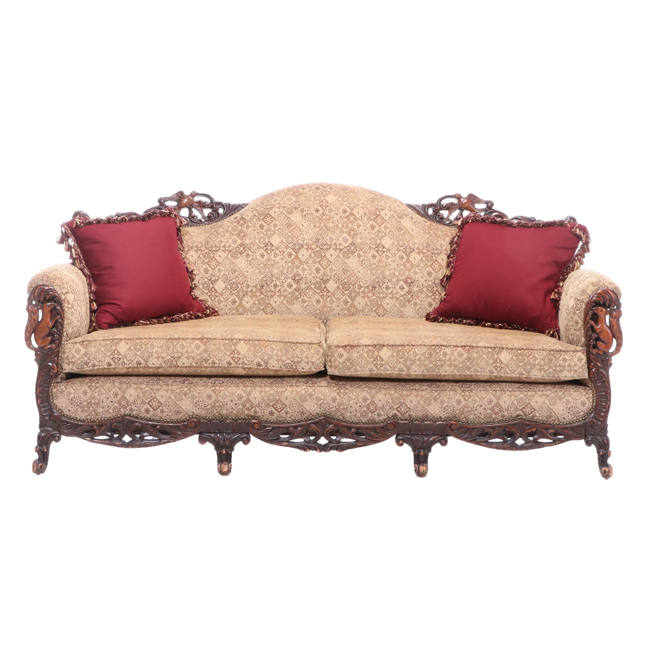 Art Nouveau Upholstered Sofa, Early 20th Century