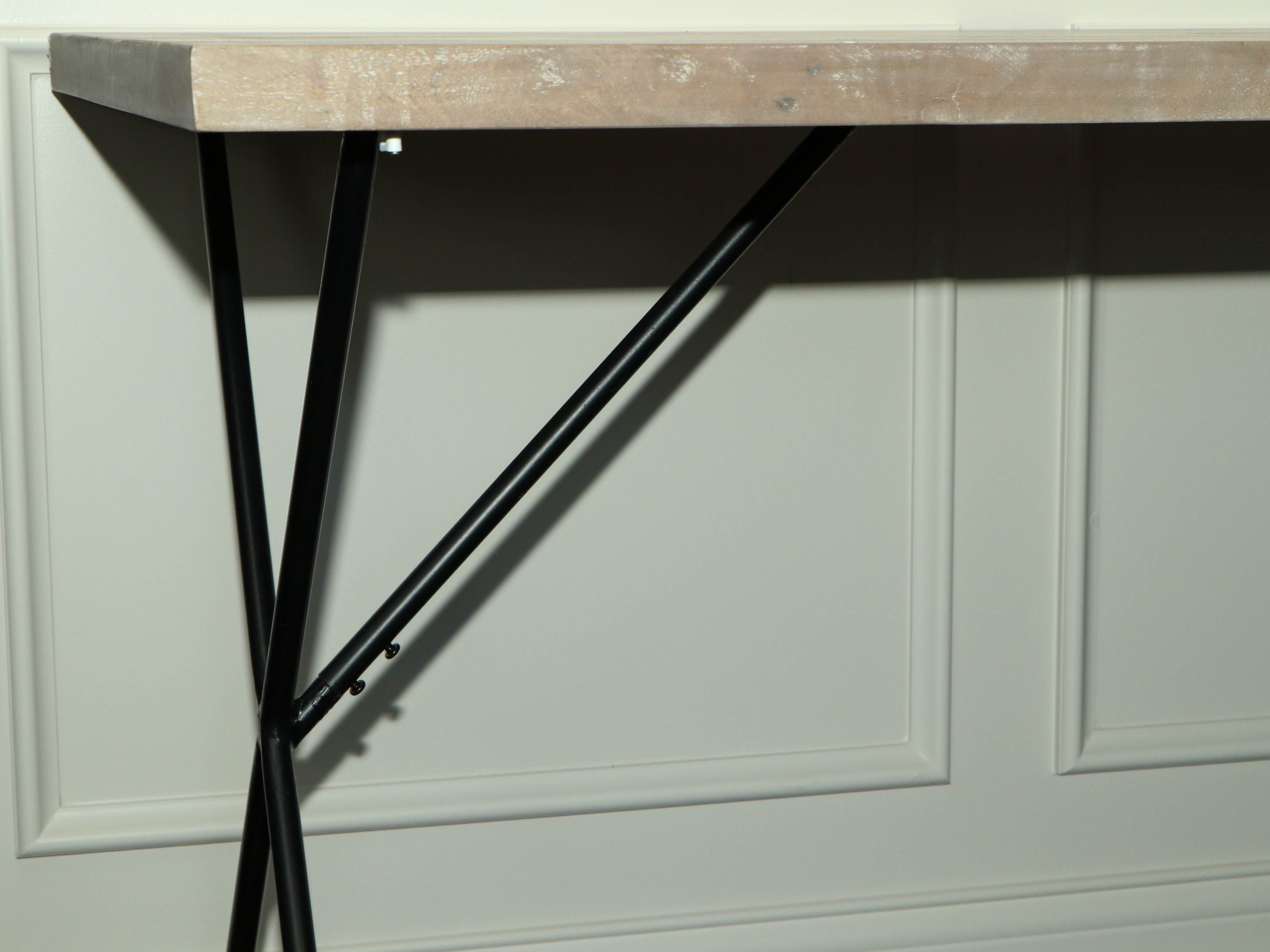 West Elm Contemporary Wood Desk with Metal X-Base