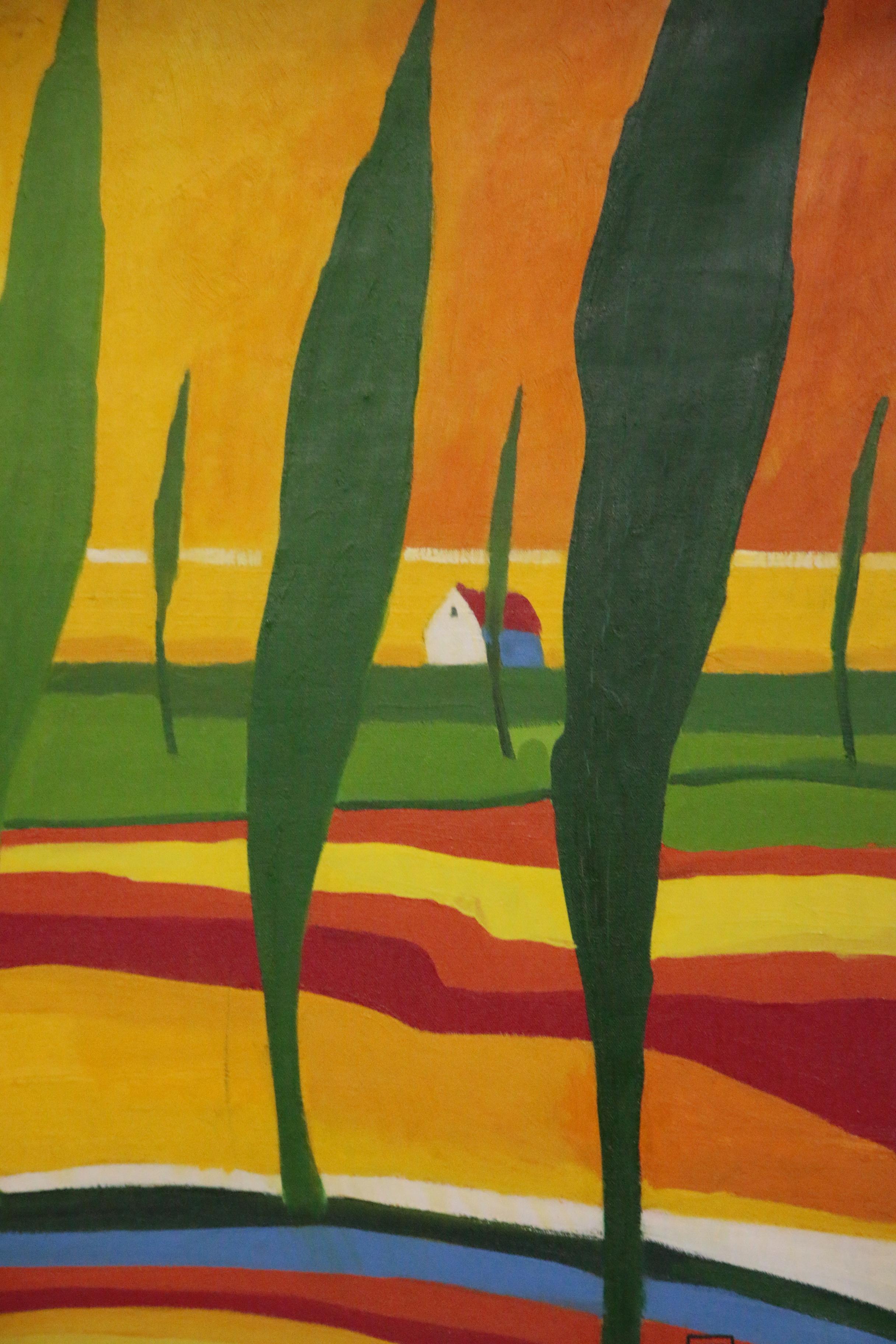 Raymond Bonneel Oil Painting "De Gouden Morgenstond", 1966