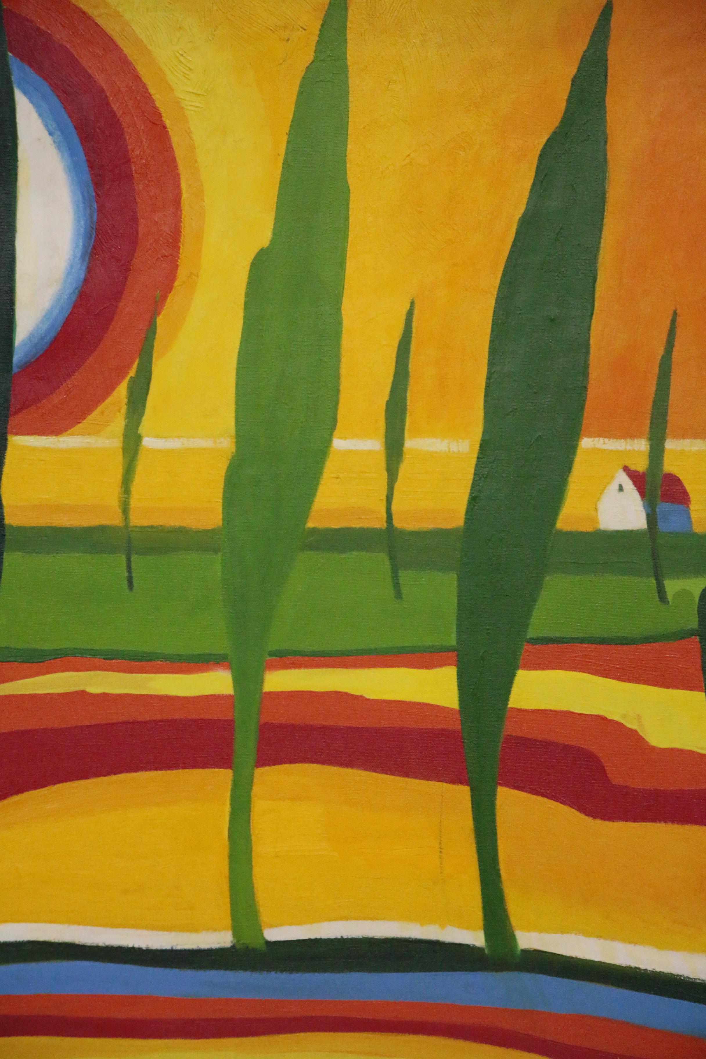 Raymond Bonneel Oil Painting "De Gouden Morgenstond", 1966