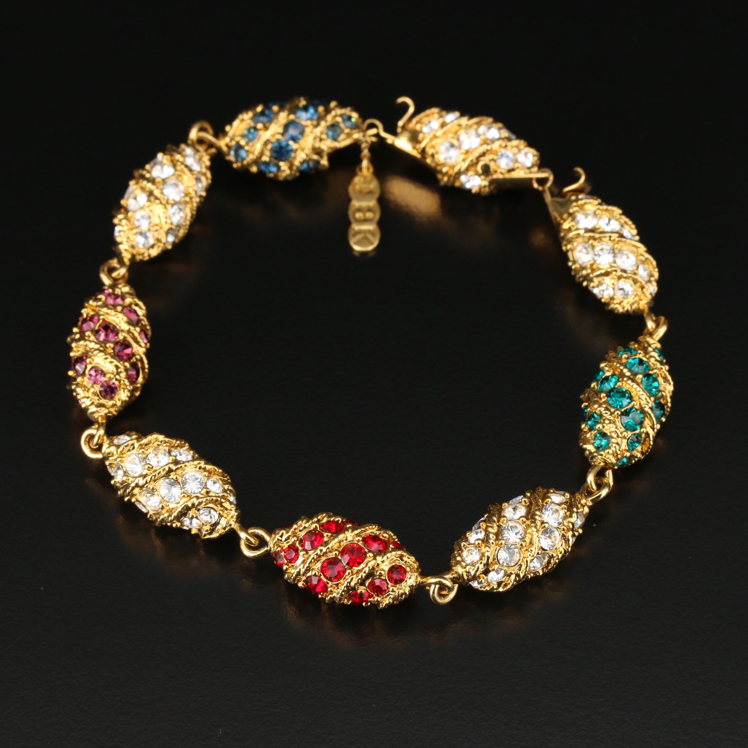 Camrose and Kross Jackie Kennedy Glass "Royal Egg Bracelet"