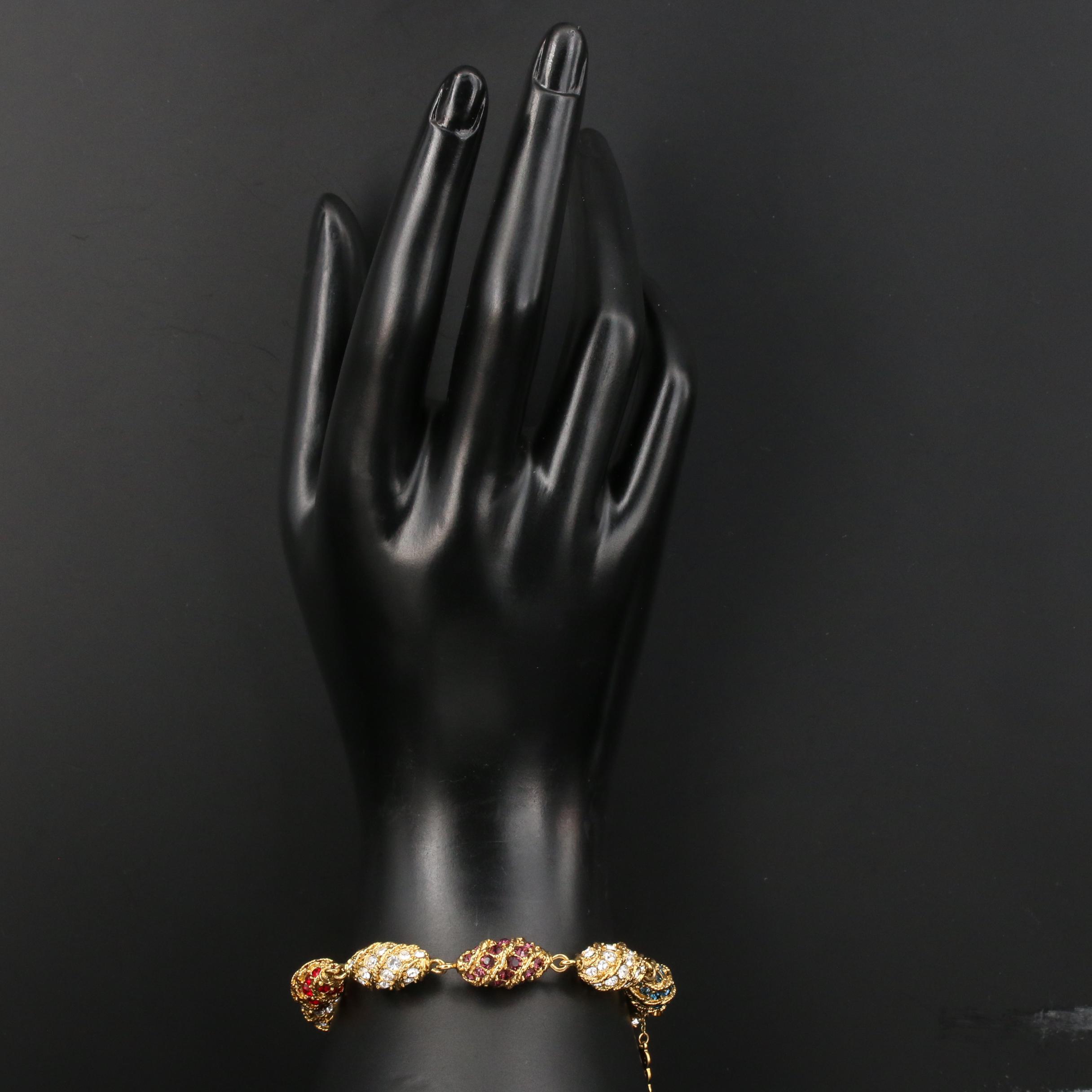 Camrose and Kross Jackie Kennedy Glass "Royal Egg Bracelet"