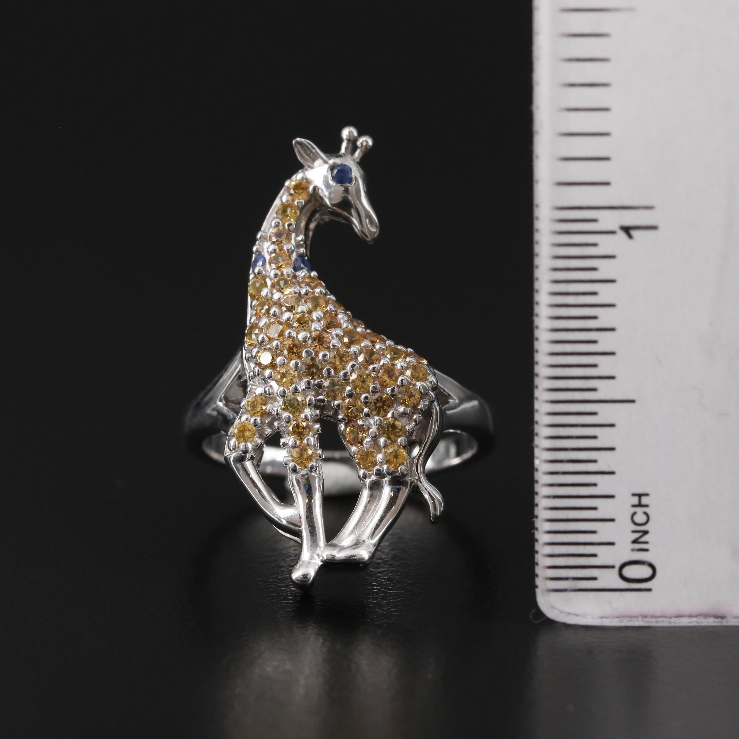 Sterling Silver Sapphire Ring