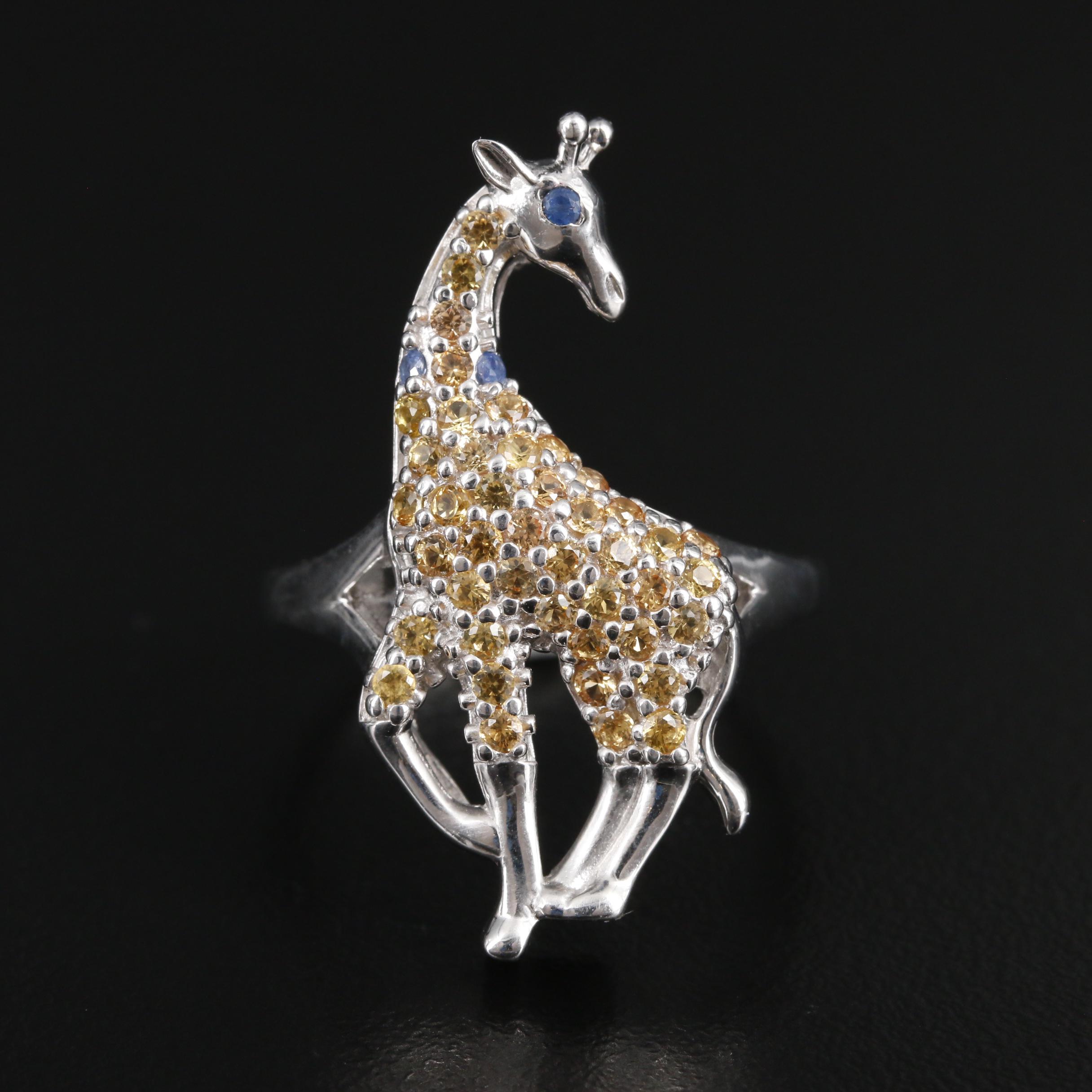 Sterling Silver Sapphire Ring