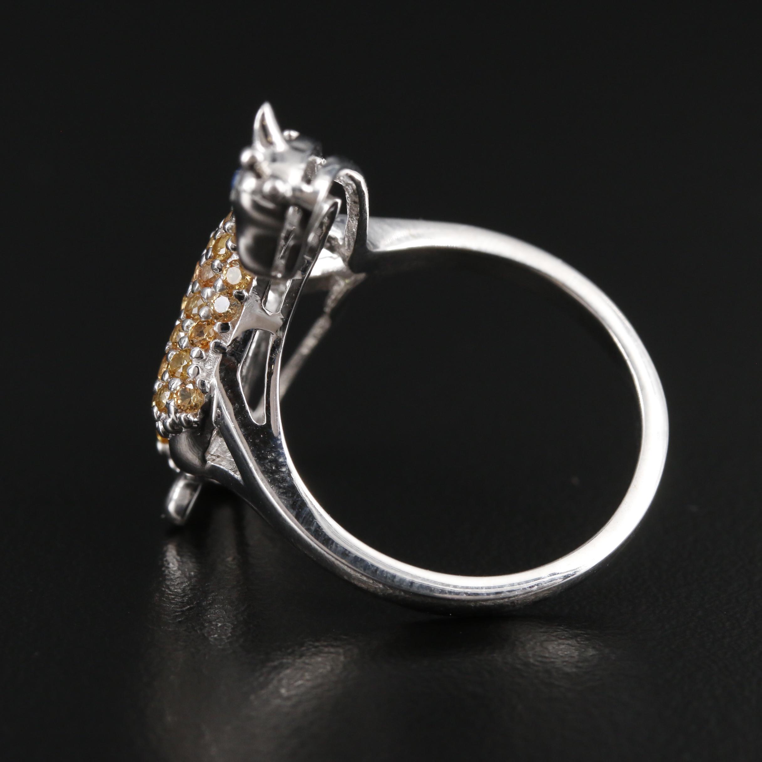 Sterling Silver Sapphire Ring