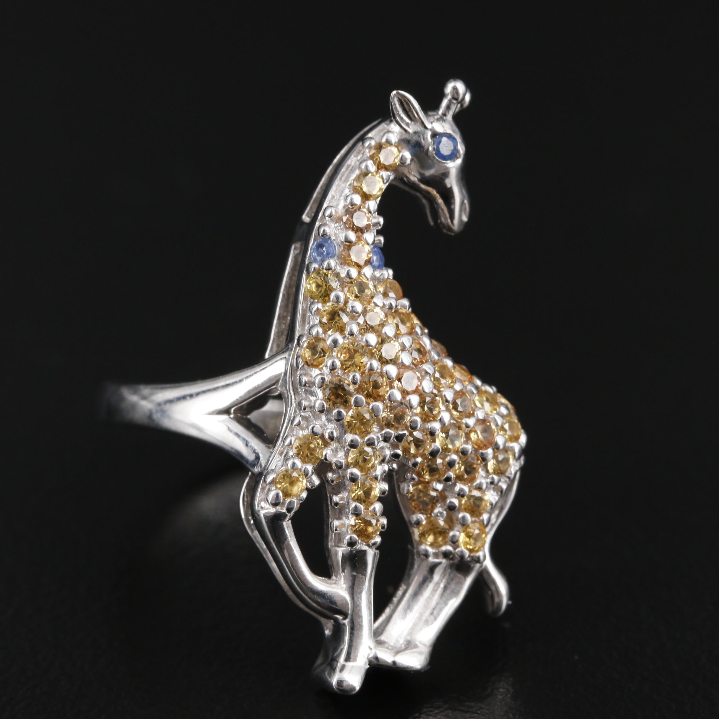 Sterling Silver Sapphire Ring