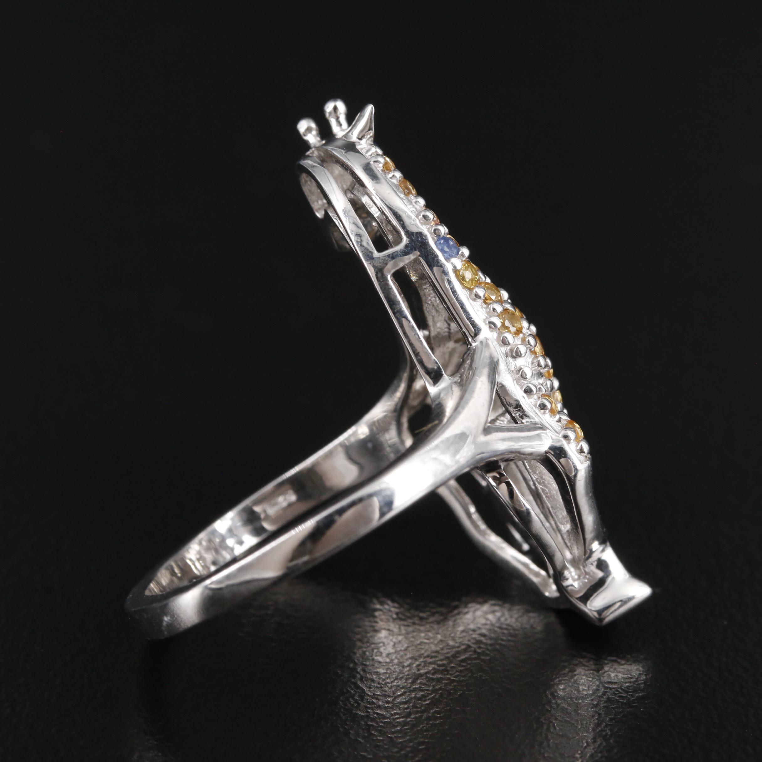 Sterling Silver Sapphire Ring