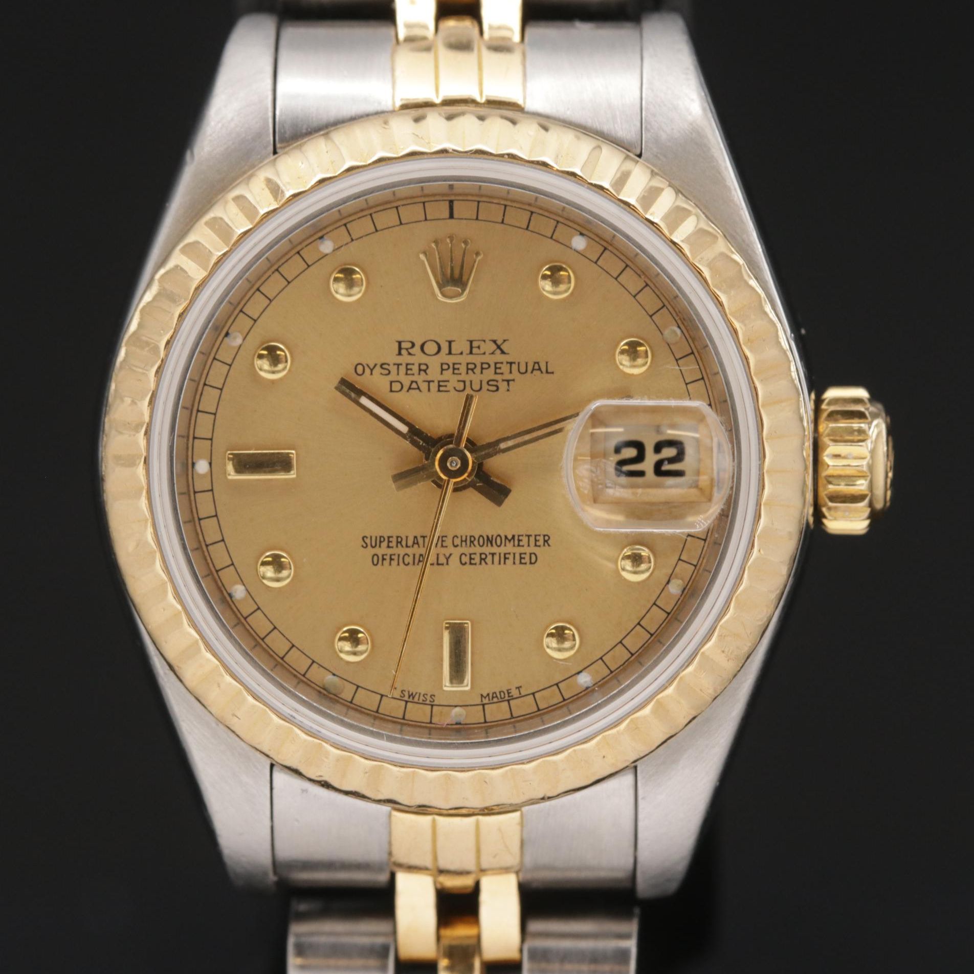 1987 Rolex Datejust 18K Gold and Stainless Steel Automatic Watch