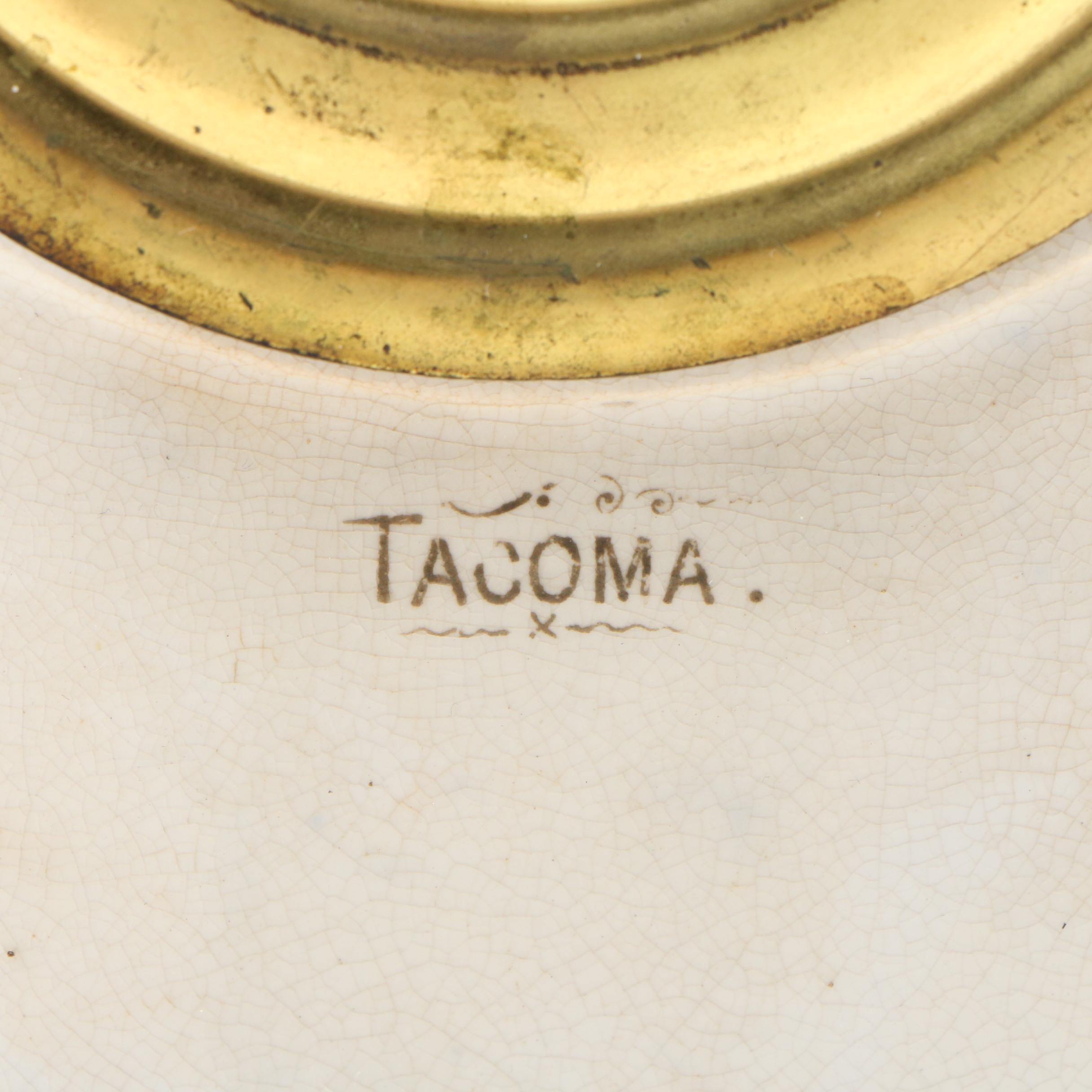 Ansonia Porcelain Mantel Clock with HandPainted Floral Motif EBTH