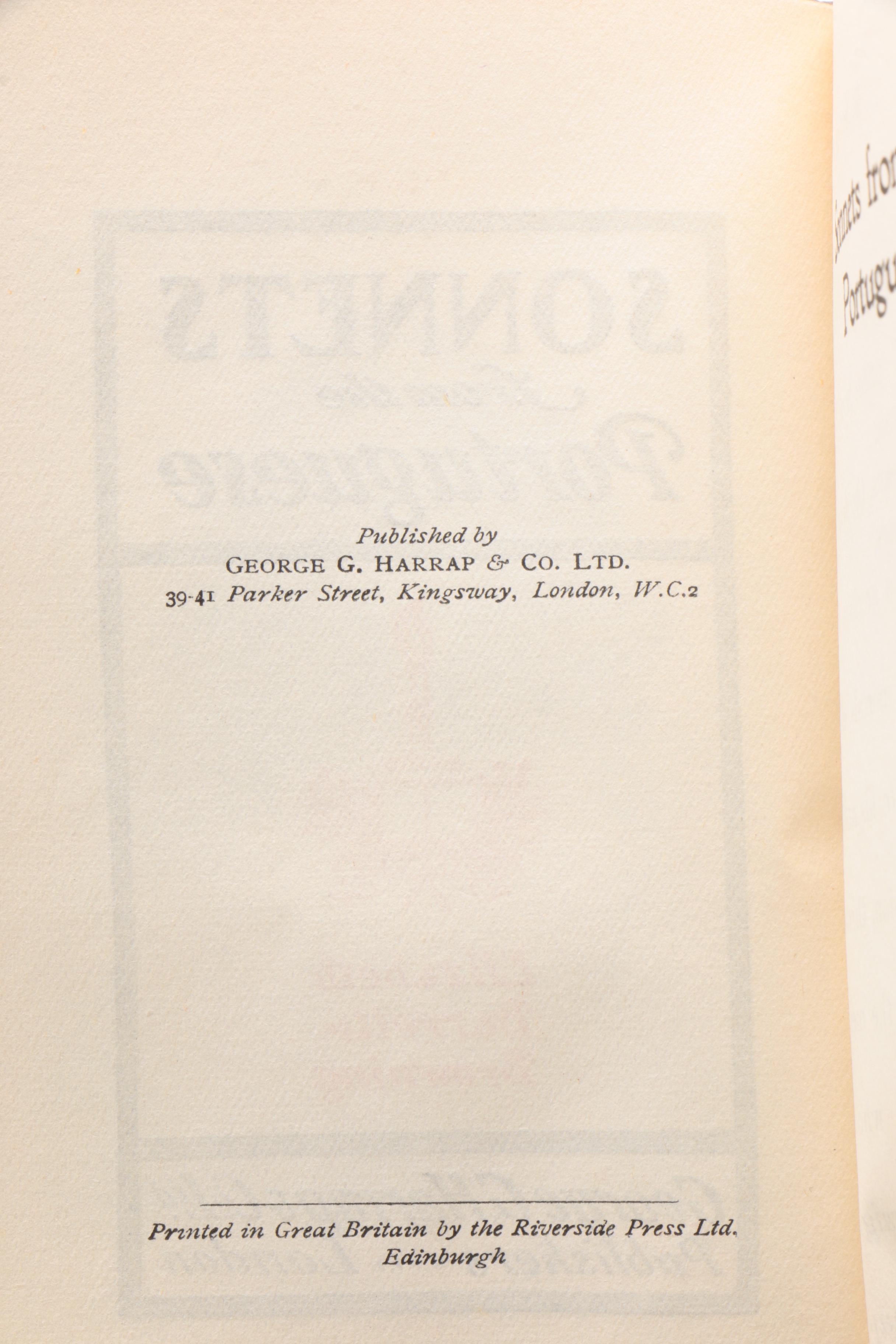 "Sonnets from the Portuguese" by Elizabeth Barrett Browning, circa 1900