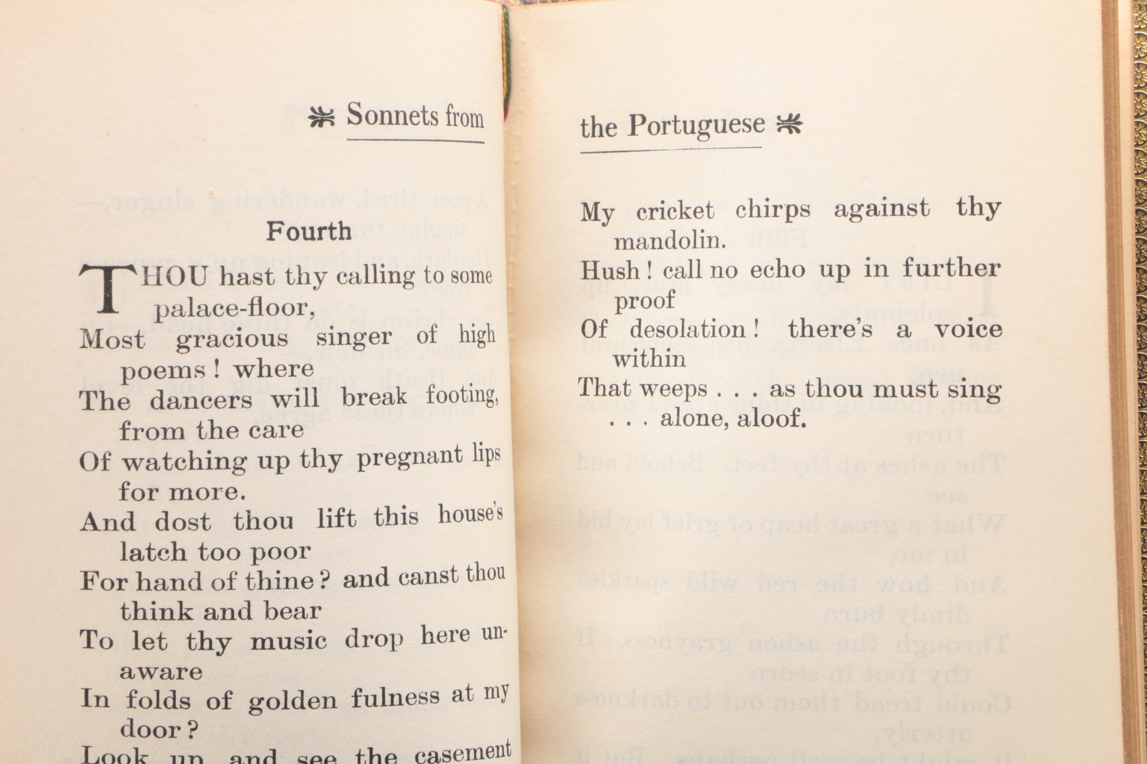 "Sonnets from the Portuguese" by Elizabeth Barrett Browning, circa 1900