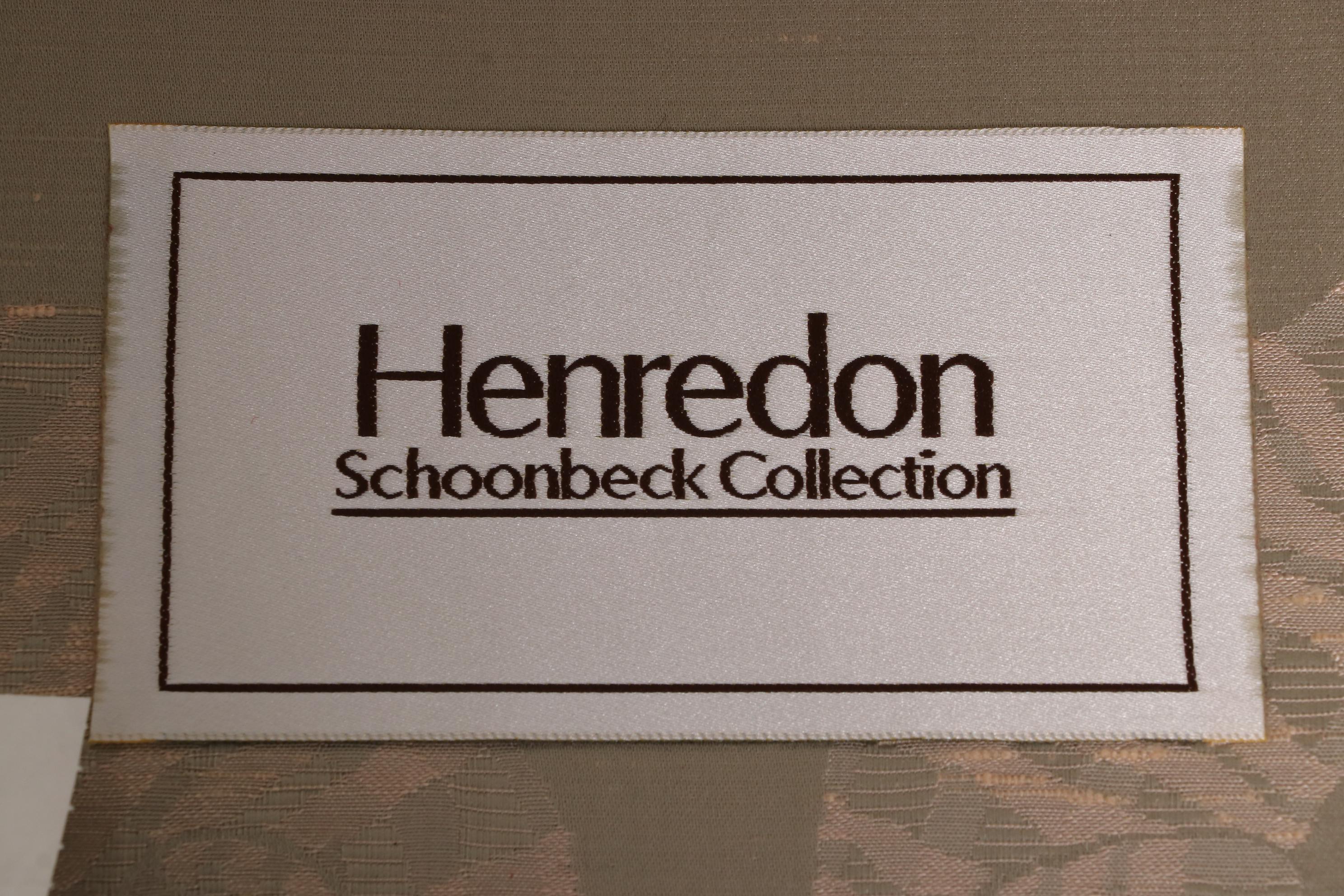 Henredon "Schoonbeck Collection" Damask Roll-Arm Sofa