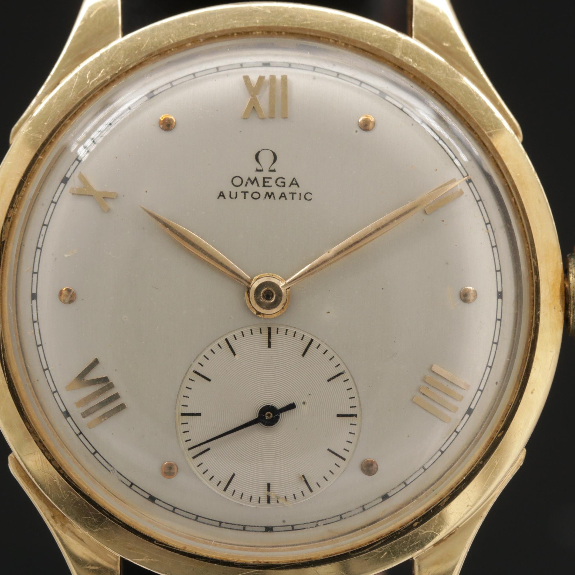 1943 Omega 18K Gold Bumper Automatic Watch