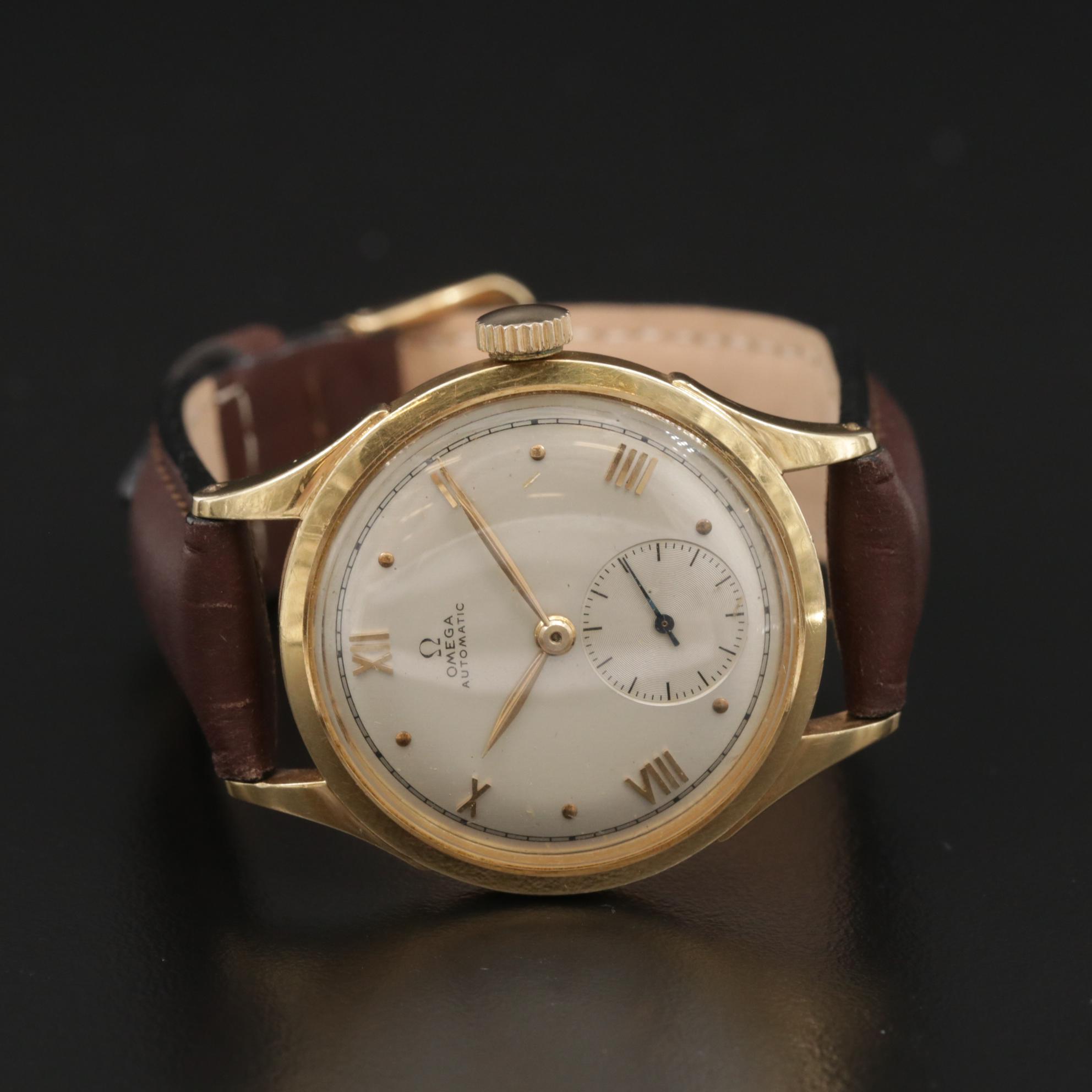 1943 Omega 18K Gold Bumper Automatic Watch