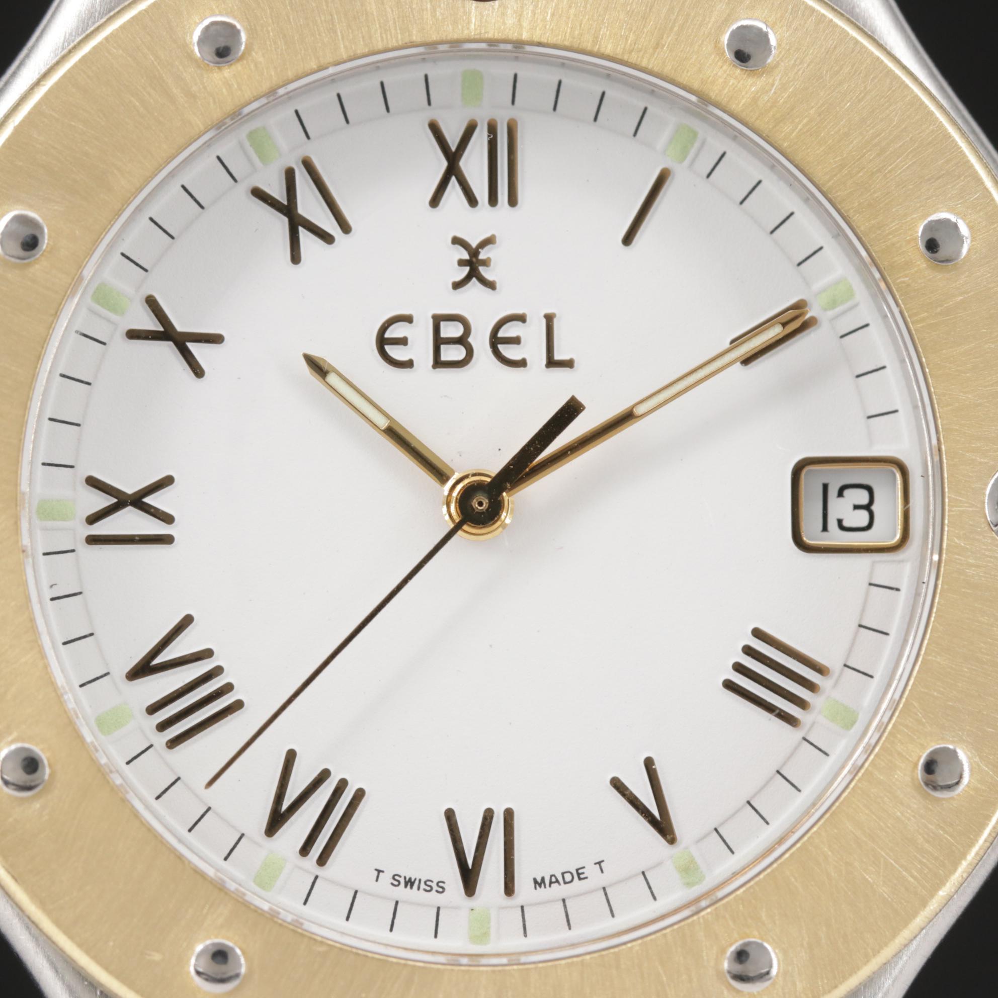 Ebel Sportwave 18K Gold and Stainless Steel Quartz Watch