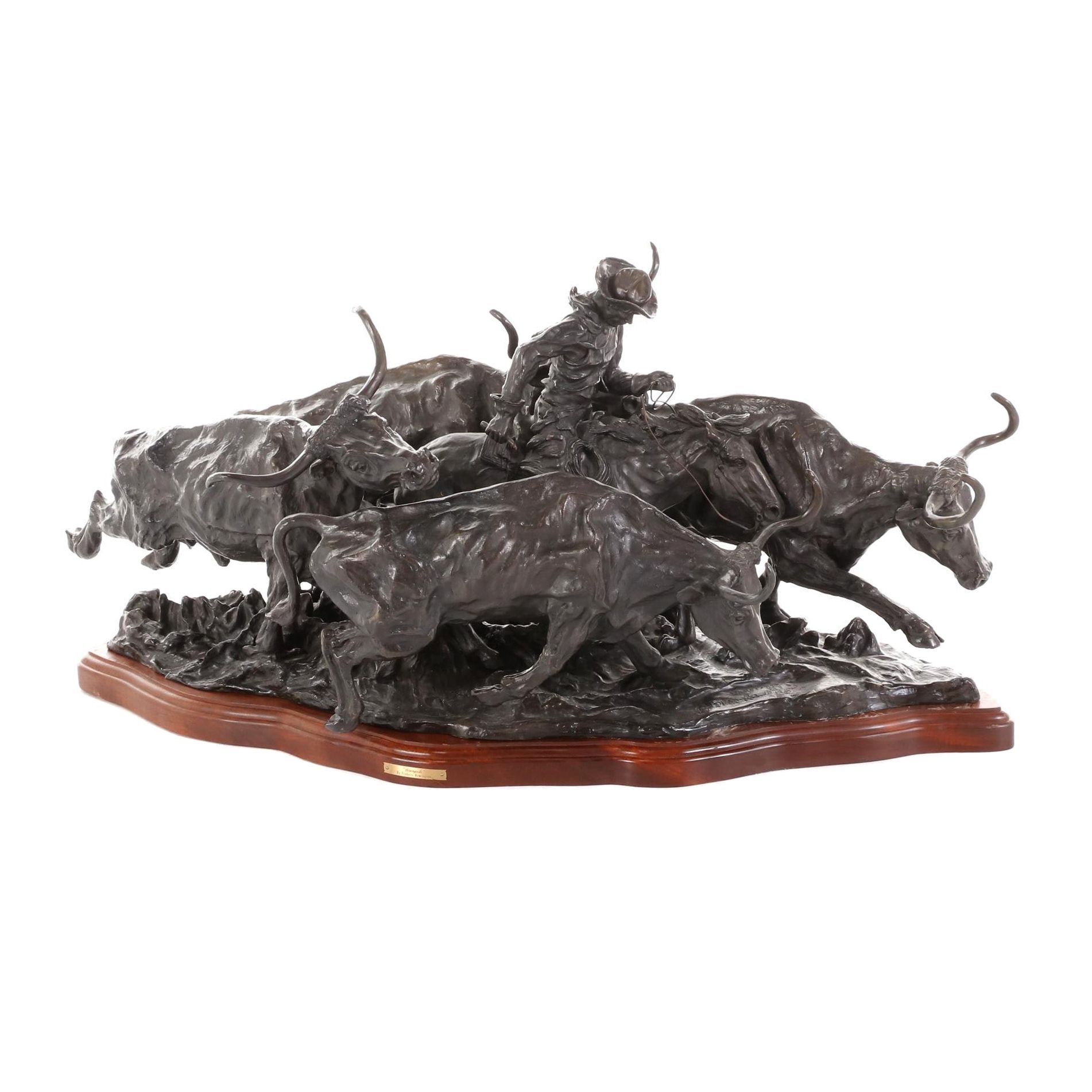 Bronze Sculpture after Frederic Remington "Stampede"