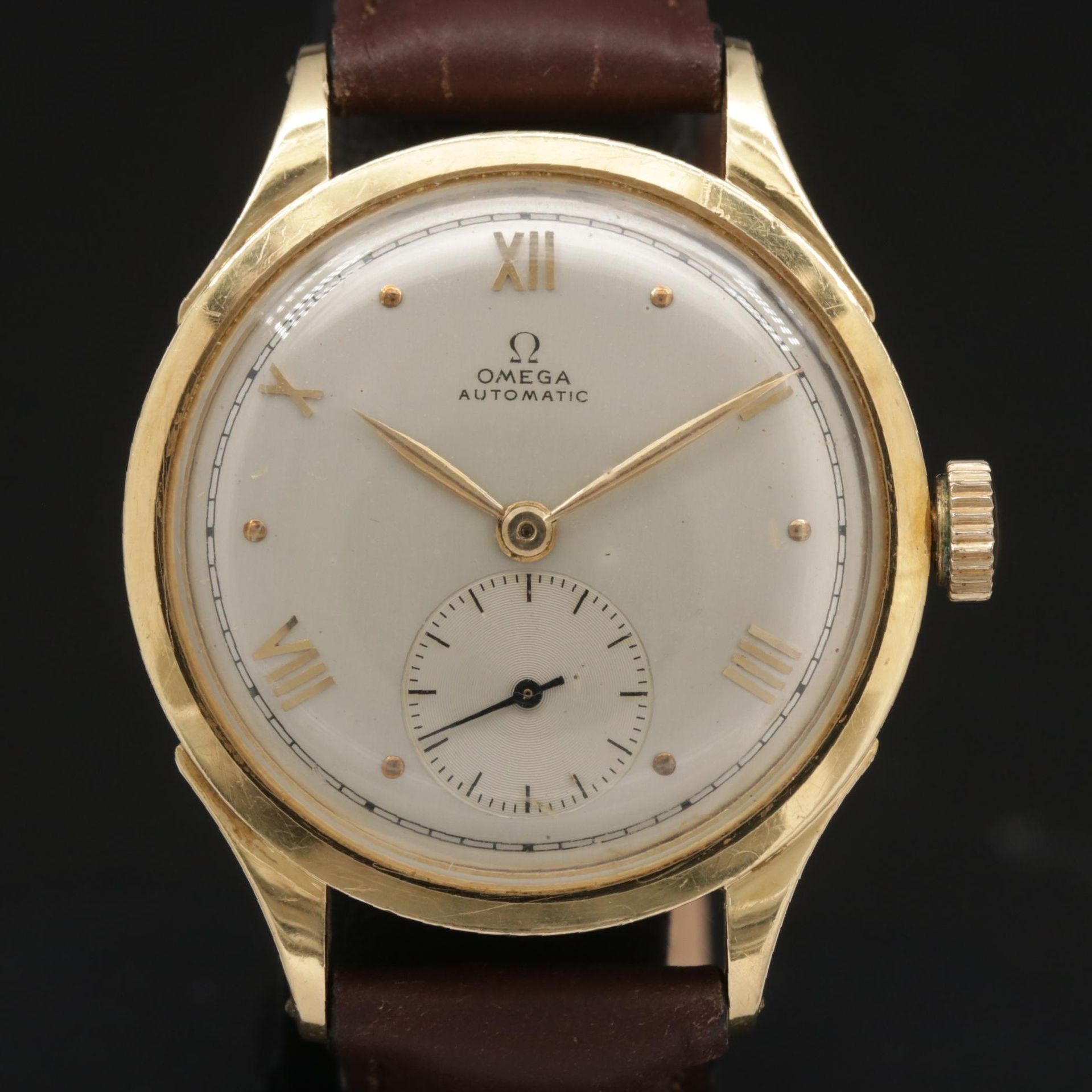 1943 Omega 18K Gold Bumper Automatic Watch