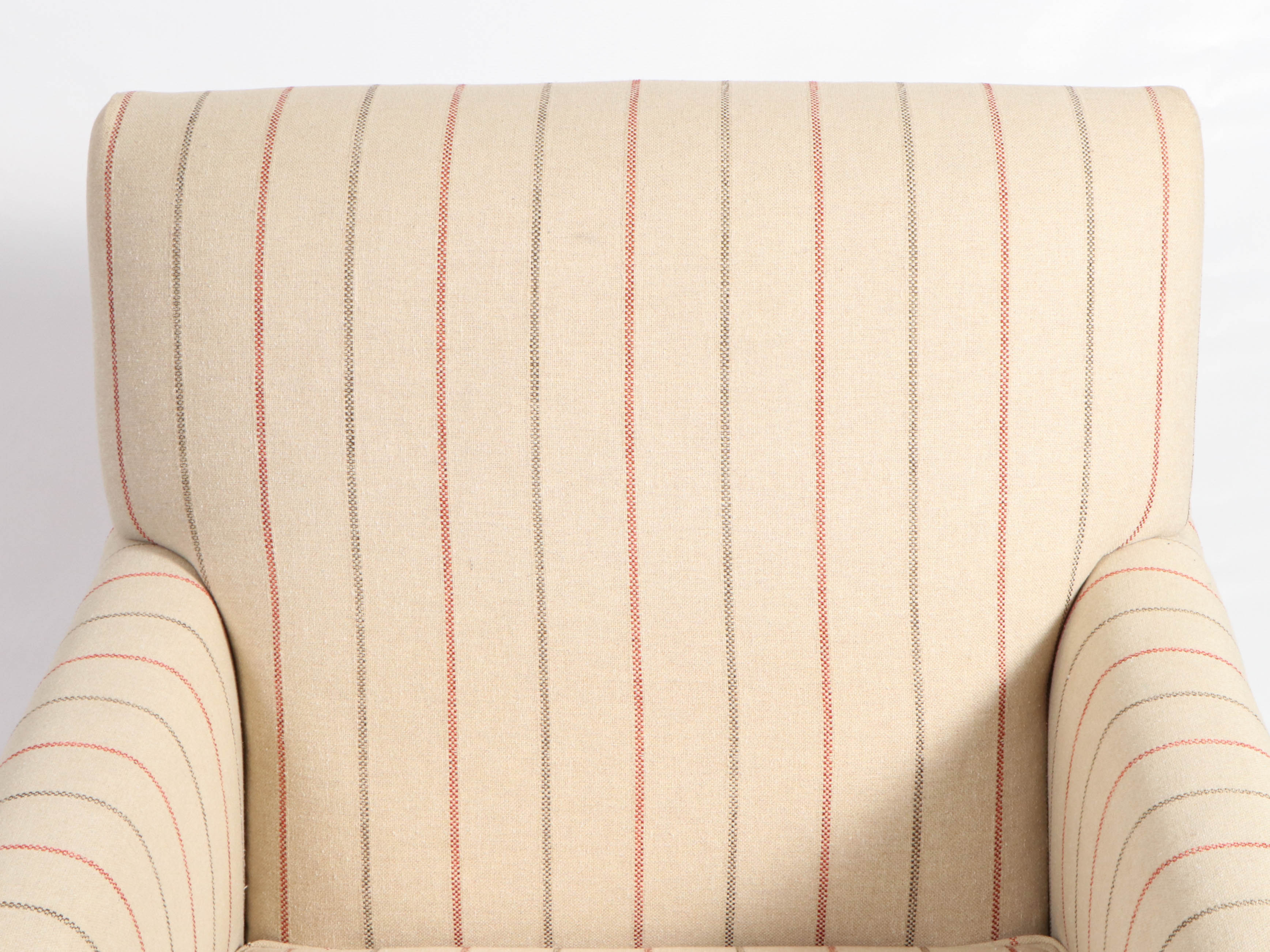 Rowe Furniture Striped Armchair with Decorative Pillow