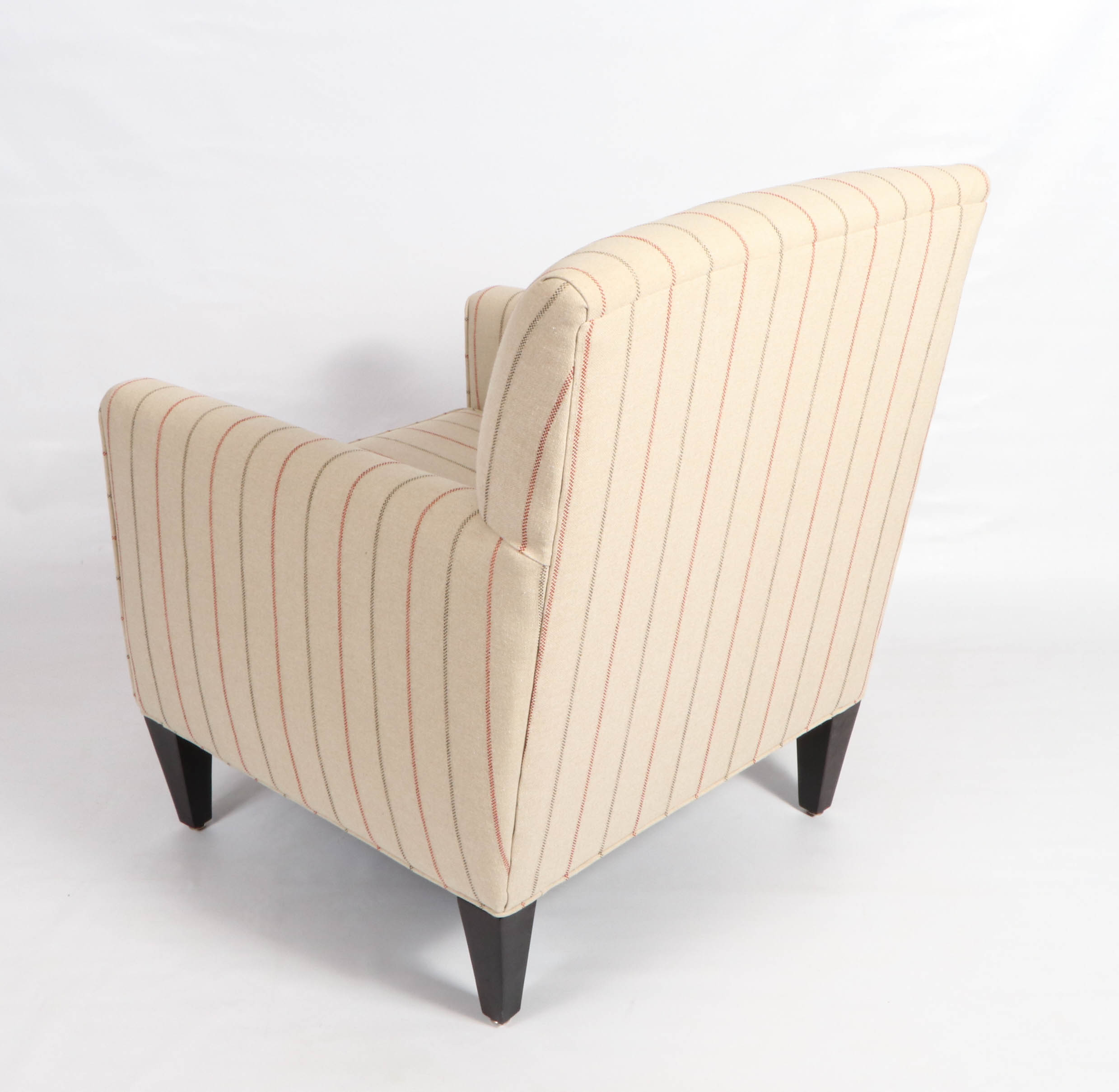 Rowe Furniture Striped Armchair with Decorative Pillow