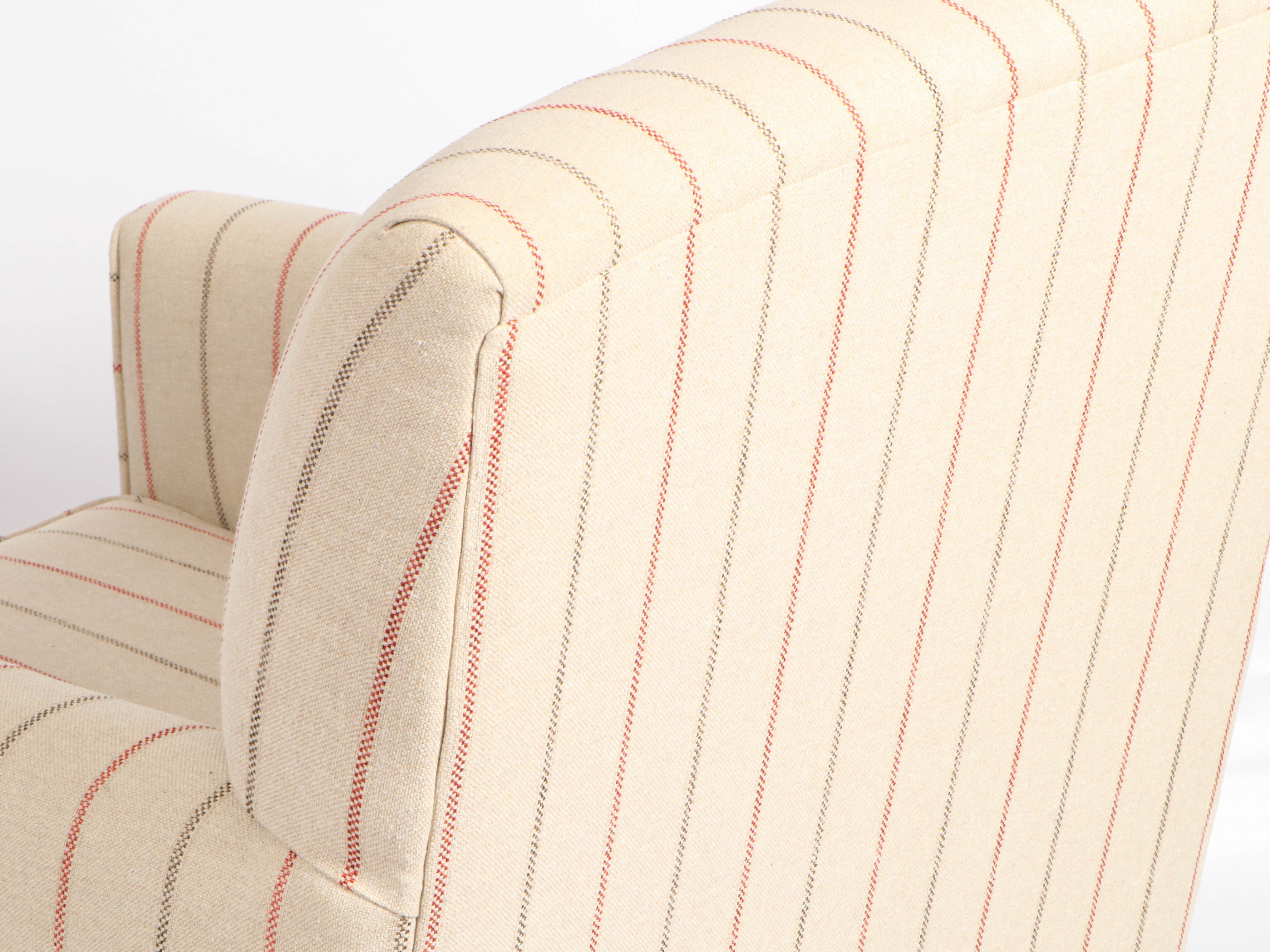 Rowe Furniture Striped Armchair with Decorative Pillow