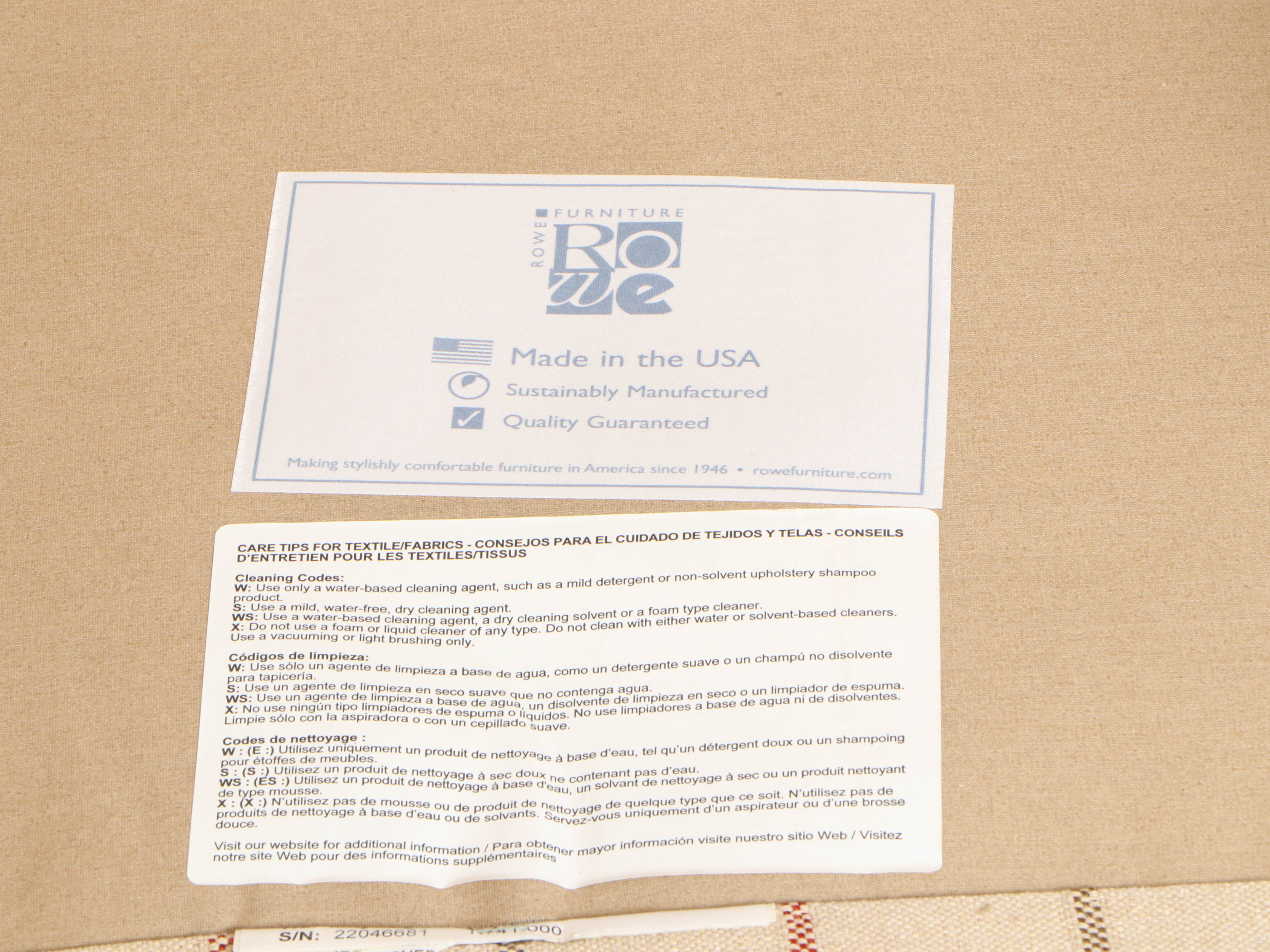 Rowe Furniture Striped Armchair with Decorative Pillow