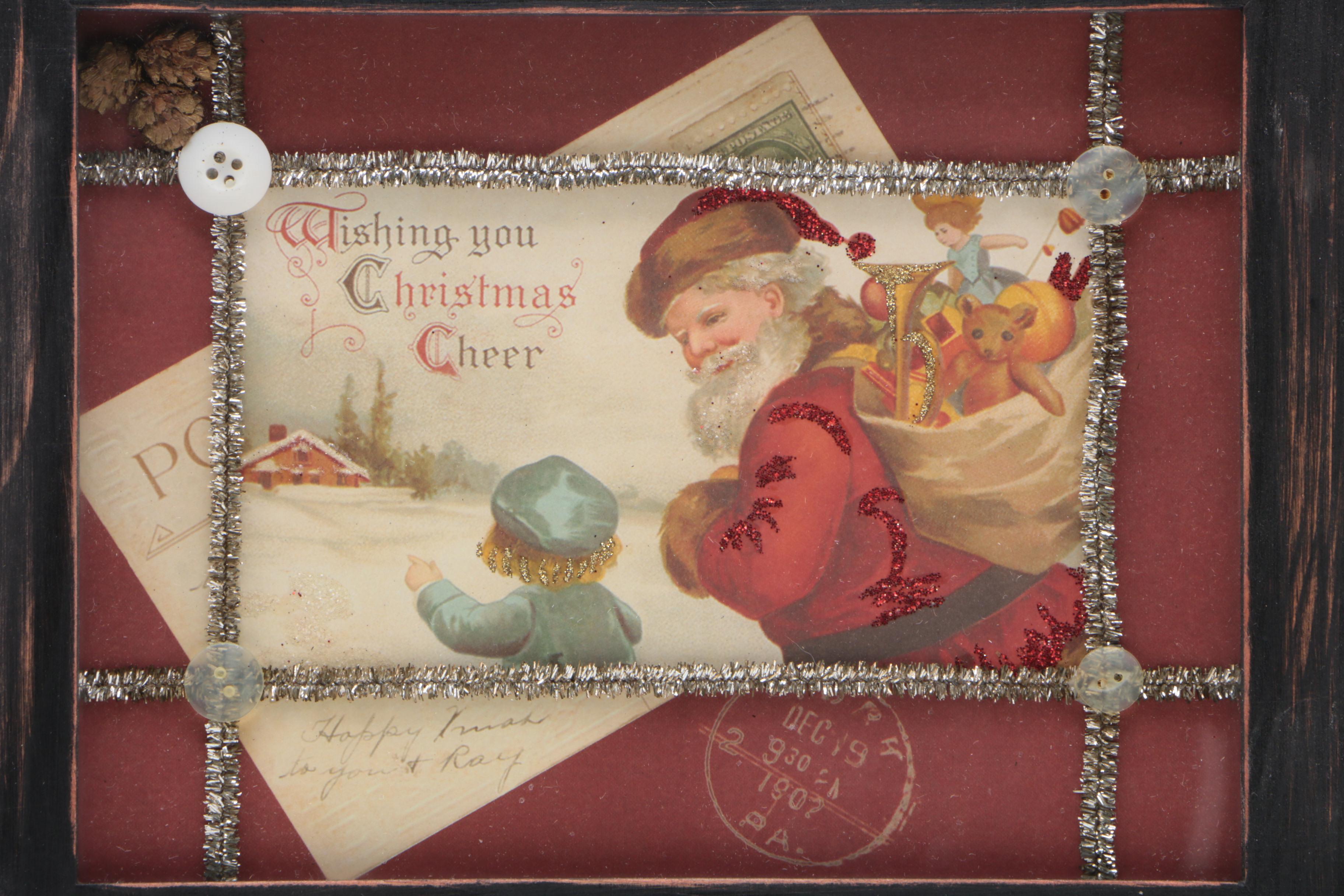Annie Schickel Christmas Postcard Mixed Media Collages