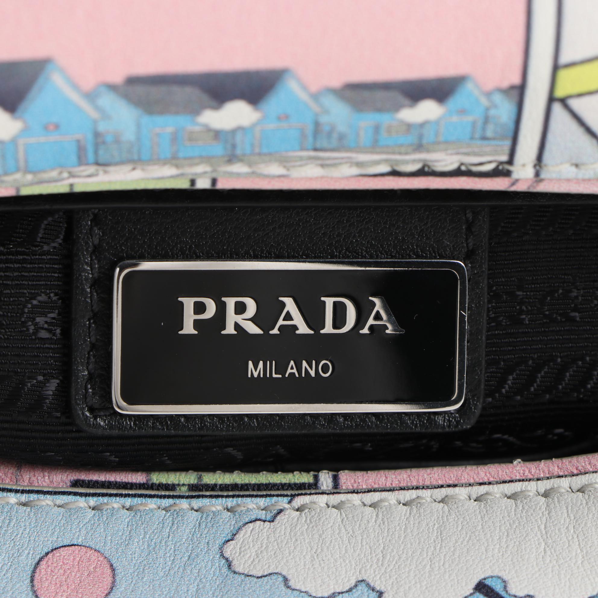 Prada James Jean Comic Art Collection Messenger Bag in Printed Saffiano Leather