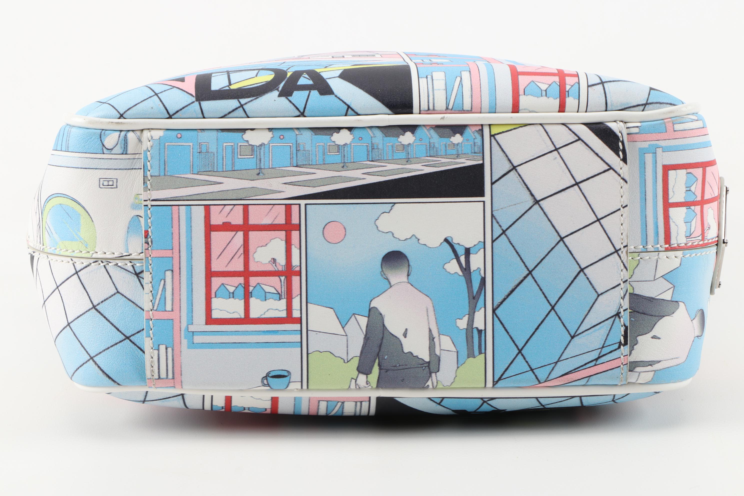 Prada James Jean Comic Art Collection Messenger Bag in Printed Saffiano Leather