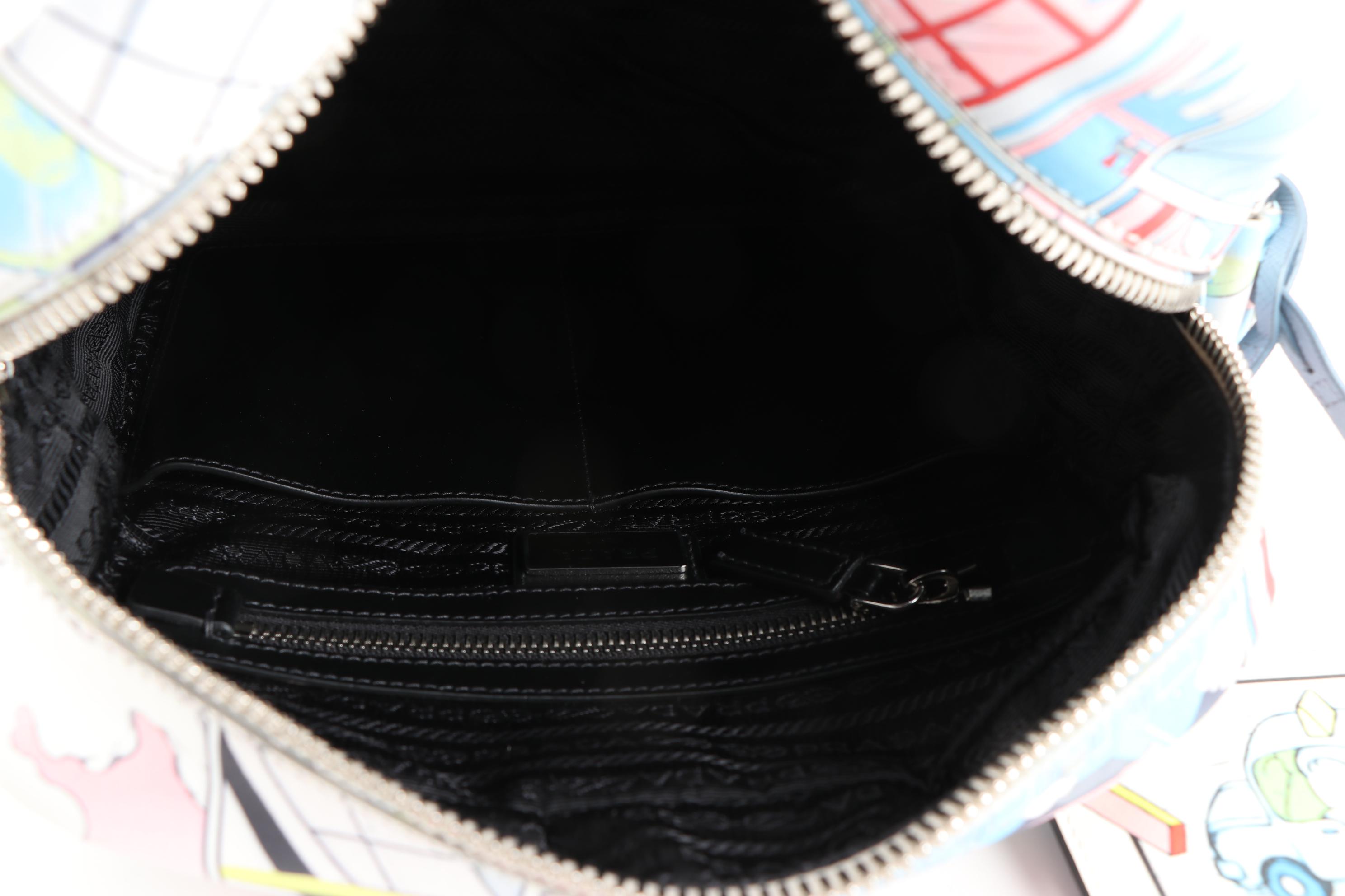 Prada James Jean Comic Art Collection Messenger Bag in Printed Saffiano Leather