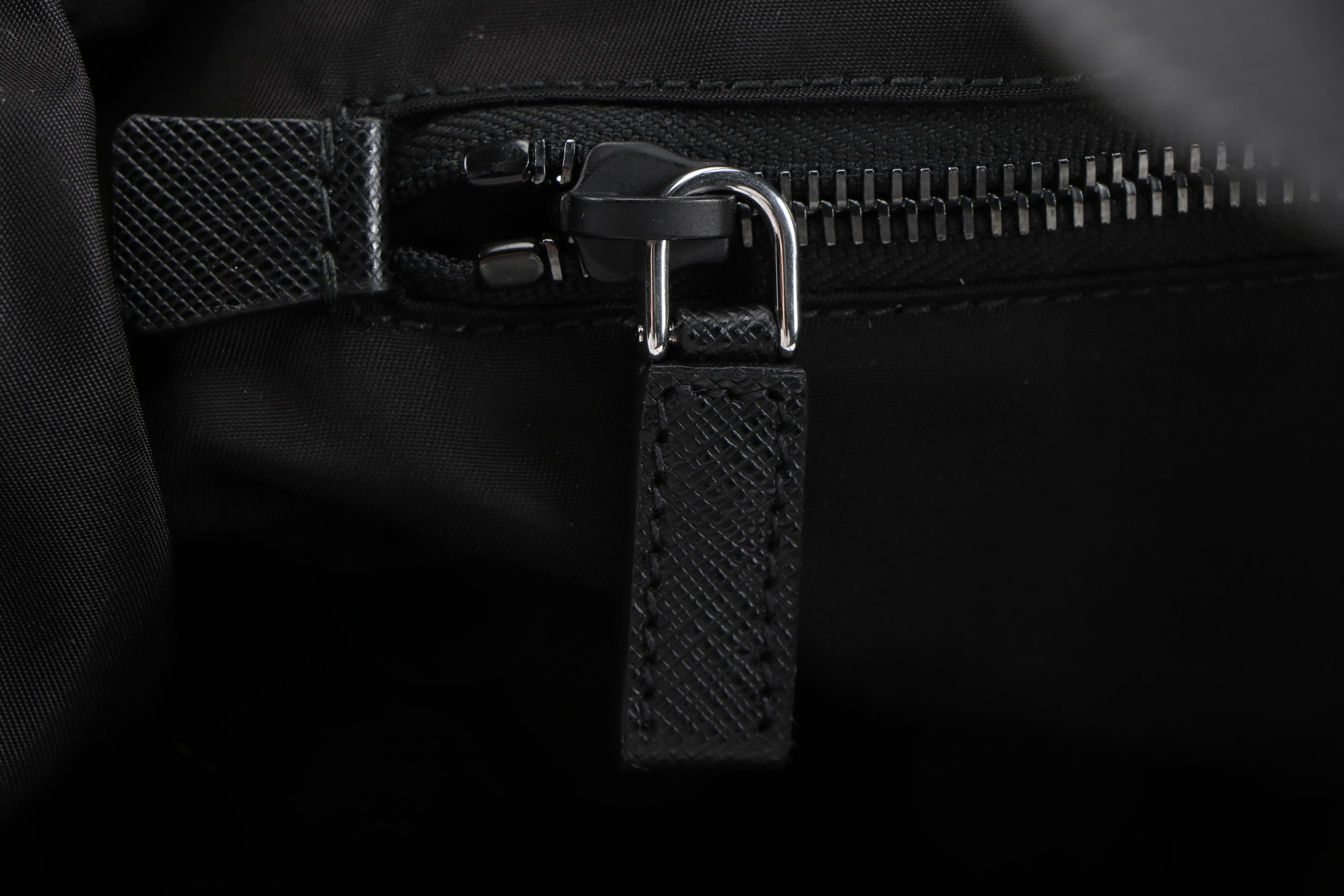 Prada Comic Print Tote Bag in Black and White Tessuto Nylon and Saffiano Leather