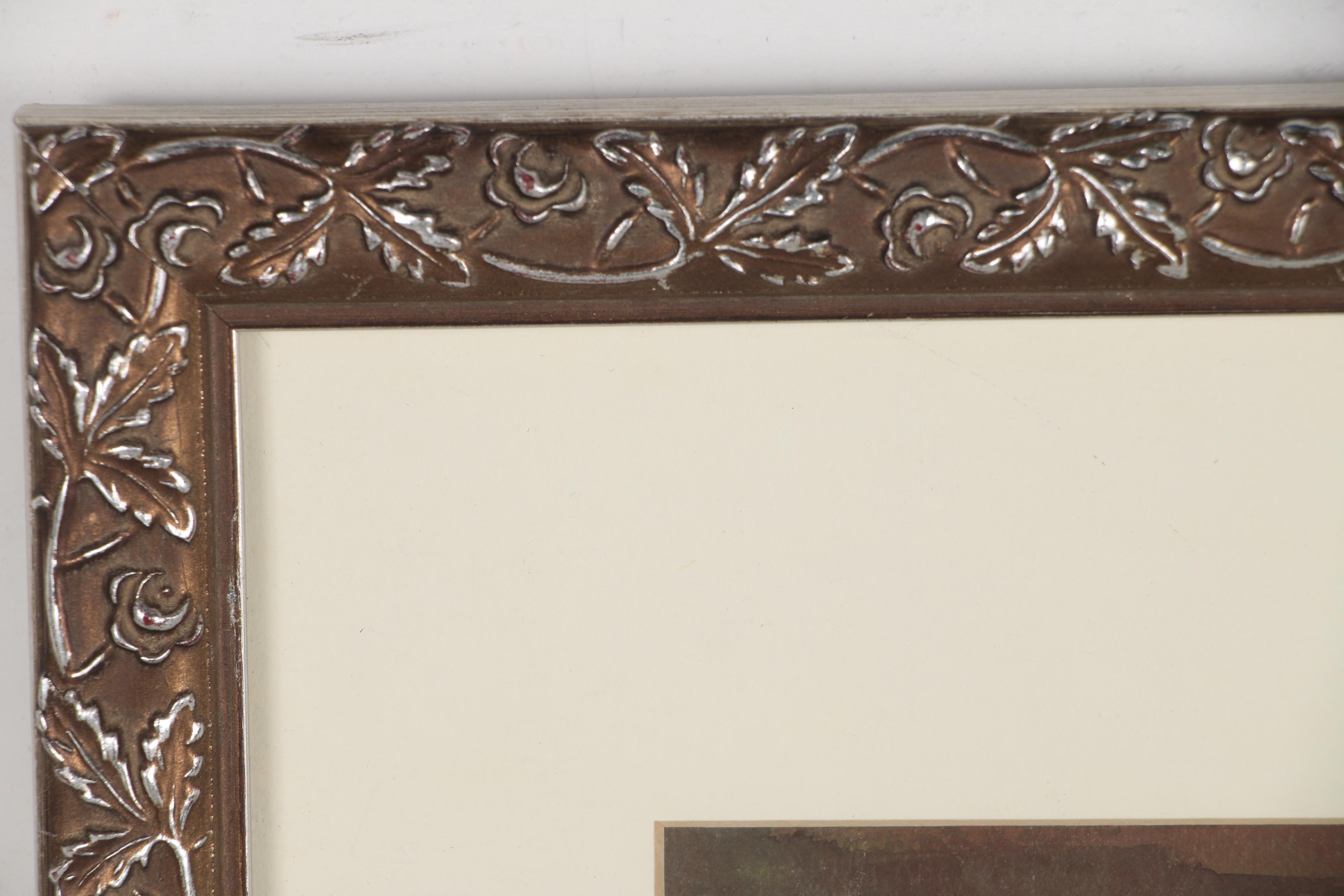 Carlos Cervantes Watercolor Painting of Interior Scene