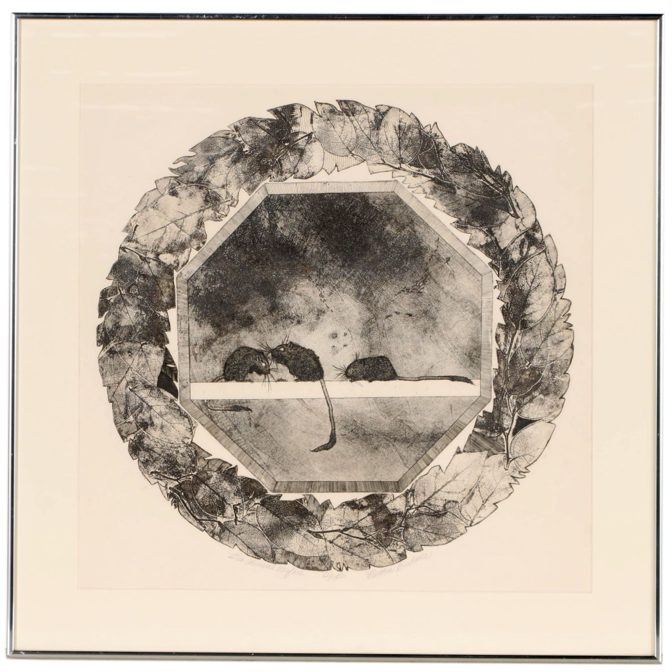 Bethia Brehmer Etching "Bio Chemical Warfare"