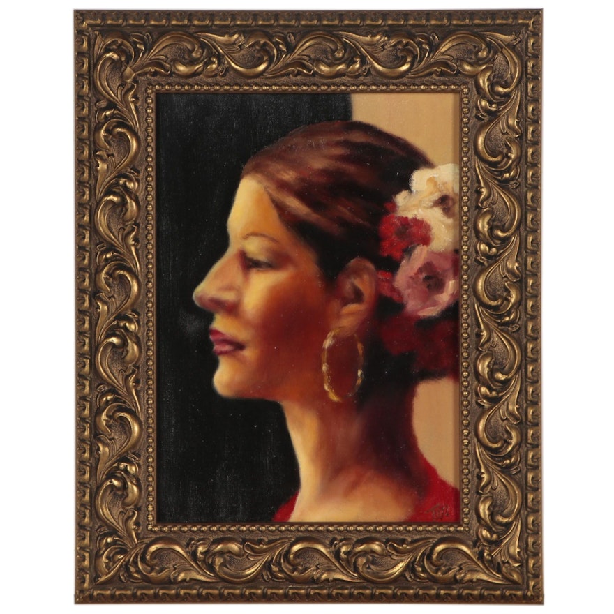 Portrait Oil Painting of Woman