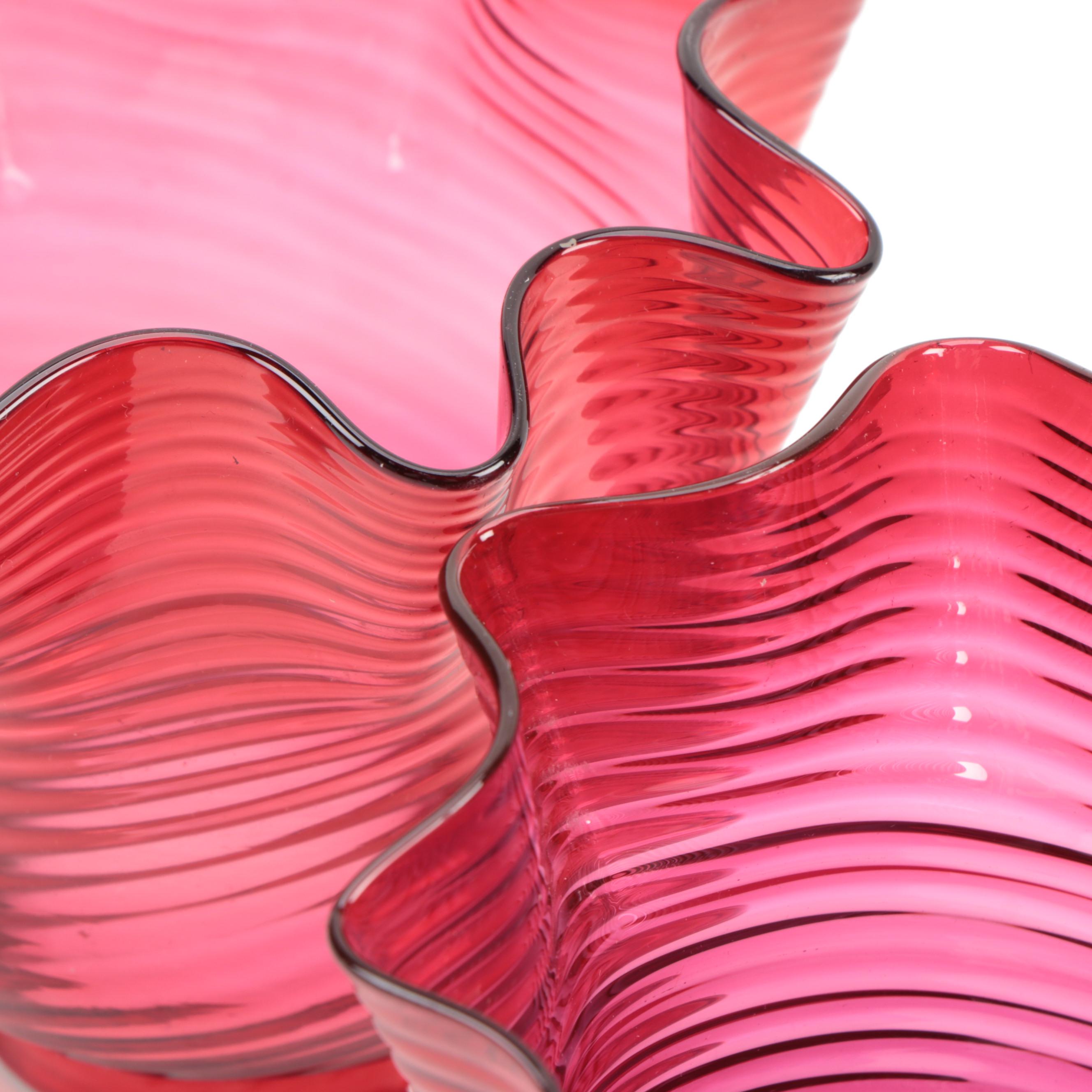 Cranberry Glass Lamp Shades