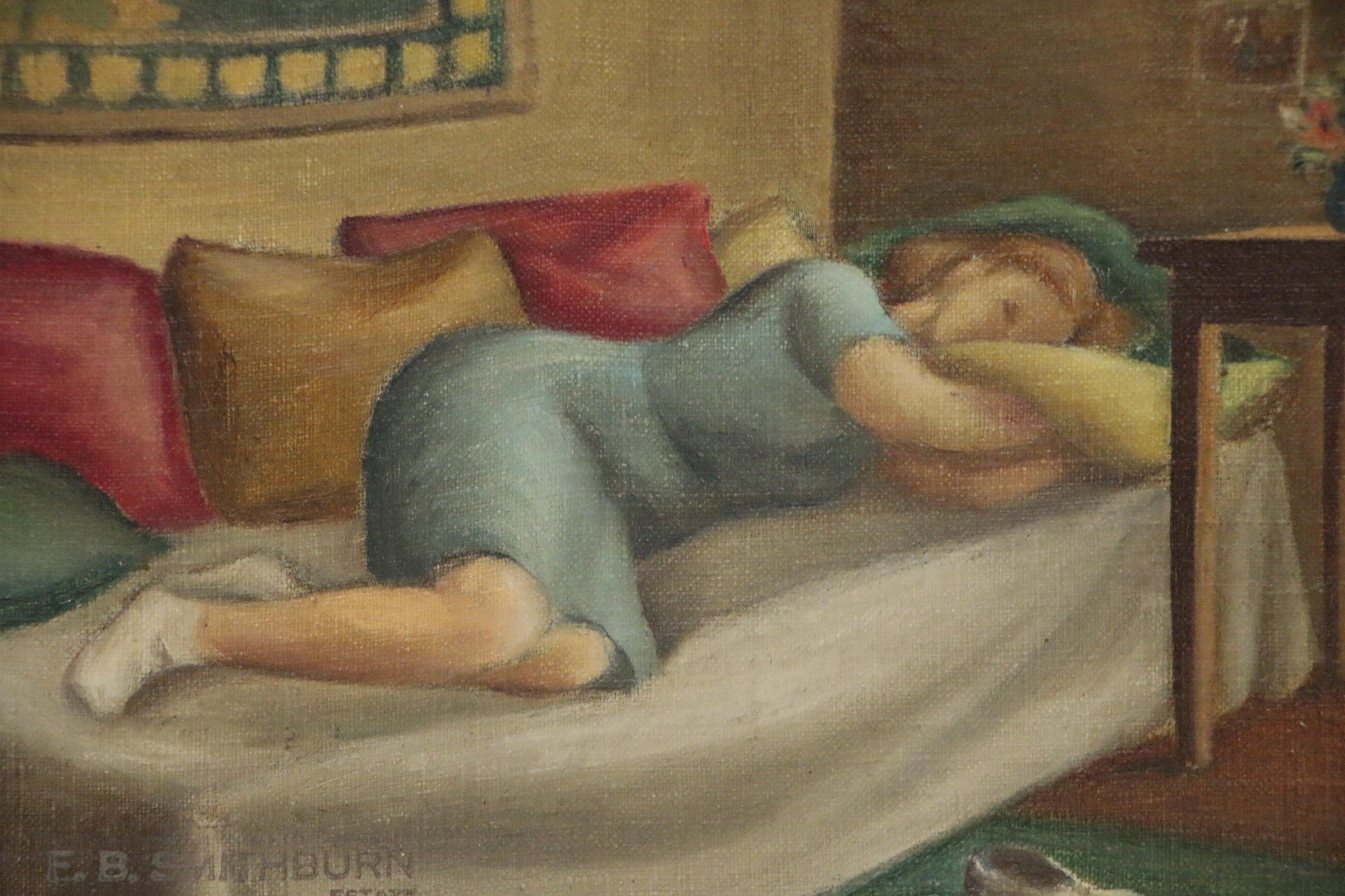 Florence B. Smithburn Oil Painting of Interior Space