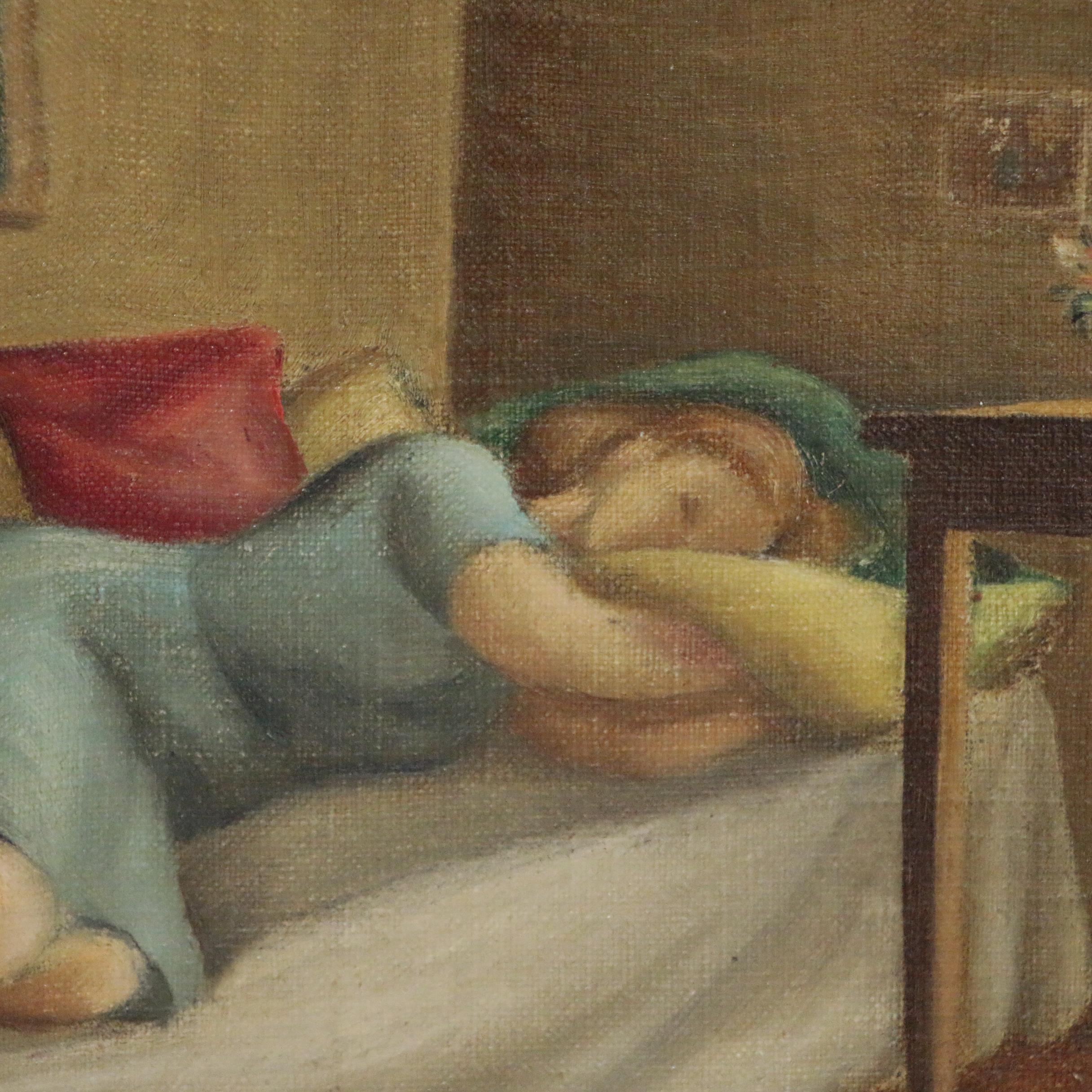 Florence B. Smithburn Oil Painting of Interior Space