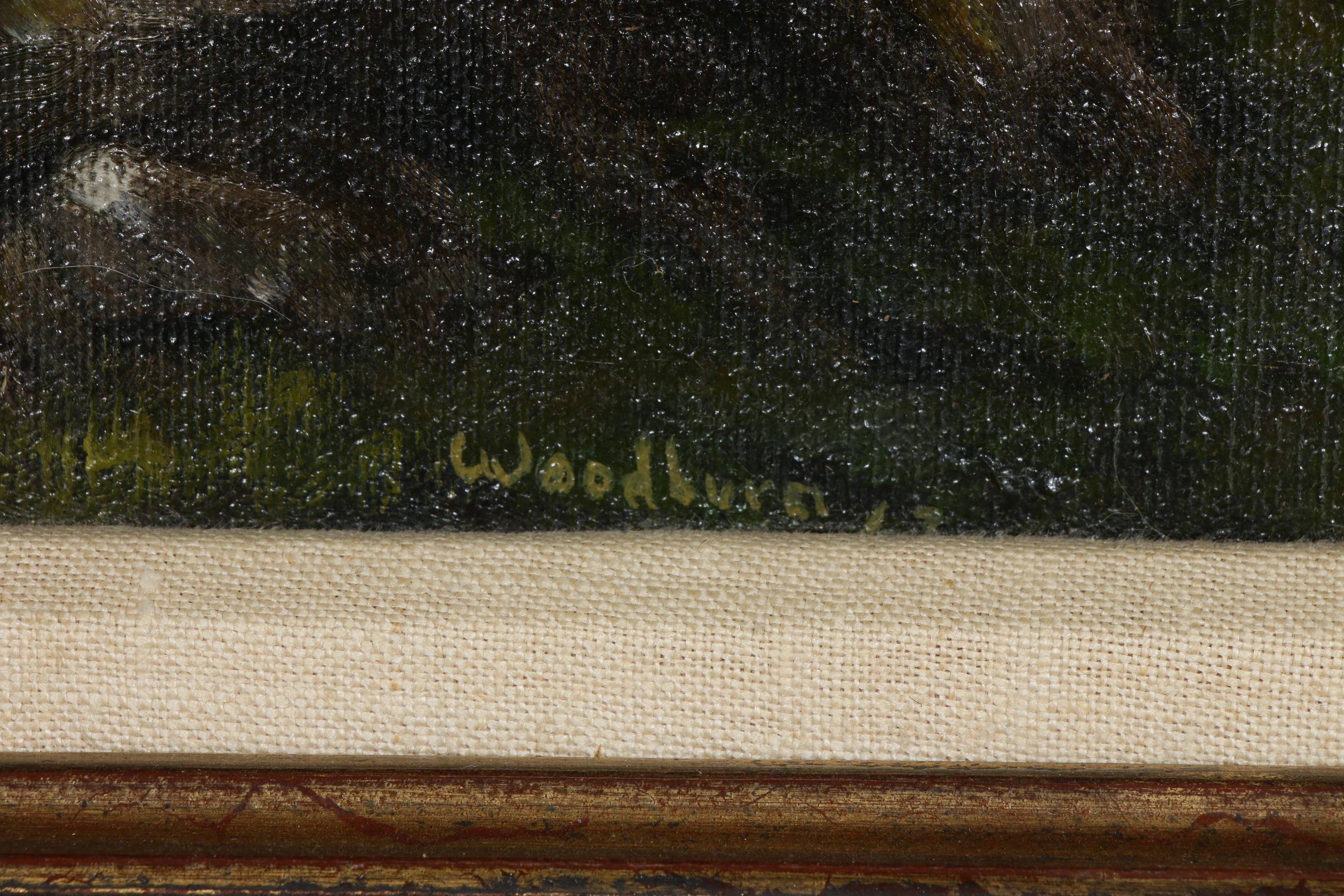 Stephen Woodburn Rocky Field Landscape Oil Painting, Mid to Late 20th Century