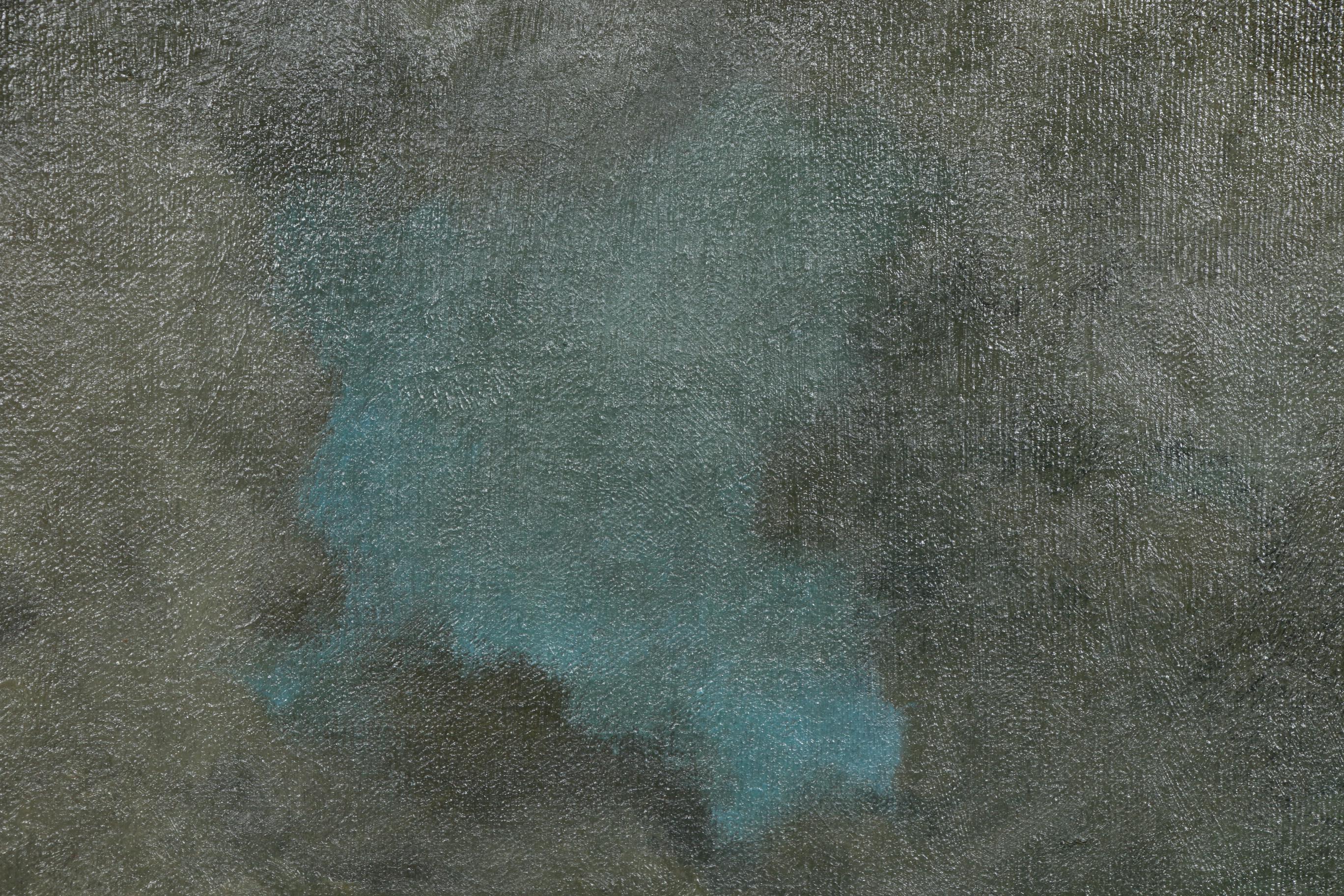 Stephen Woodburn Rocky Field Landscape Oil Painting, Mid to Late 20th Century